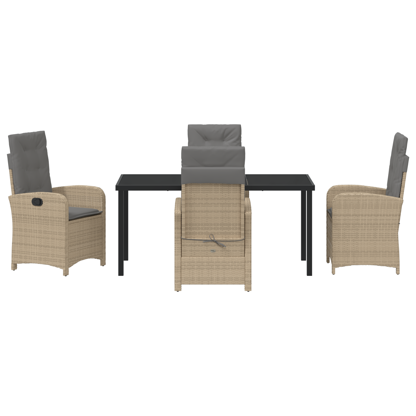 Set de dining de grădină cu perne în bej din ratan polimeric GartenMobel Dekor