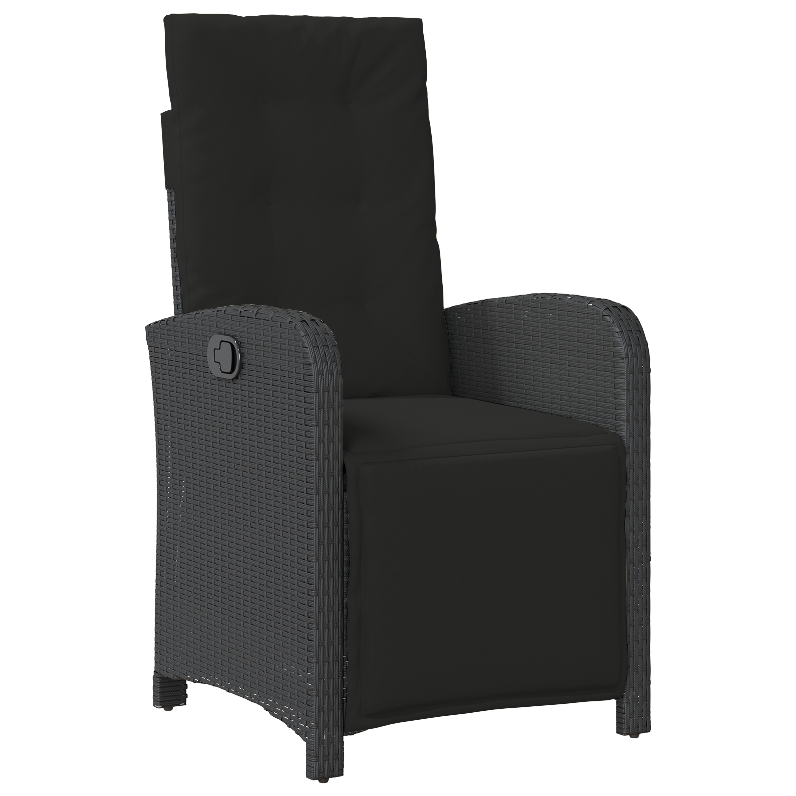 Set de masă de grădină cu 5 piese și perne din ratan sintetic negru GartenMobel Dekor