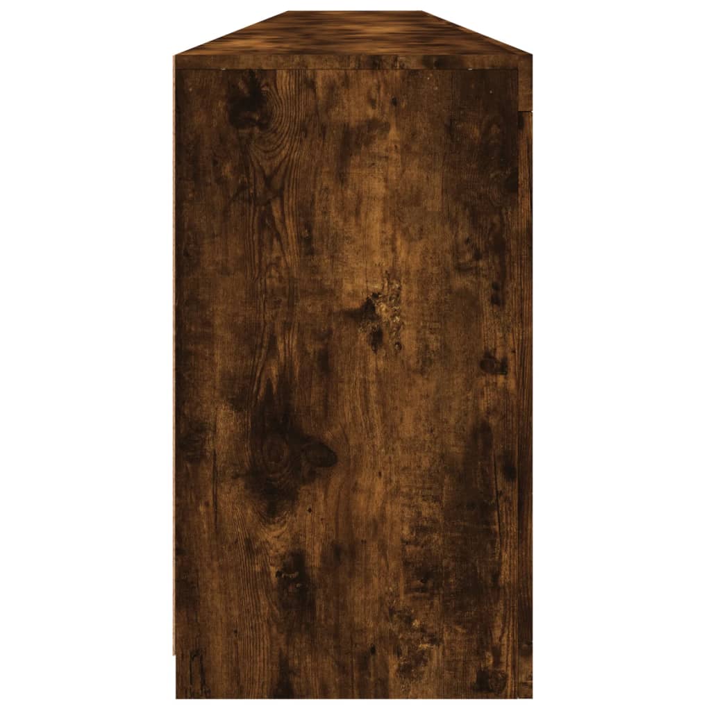 Dulap cu lumini LED, stejar fumuriu, 283x37x67 cm GartenMobel Dekor