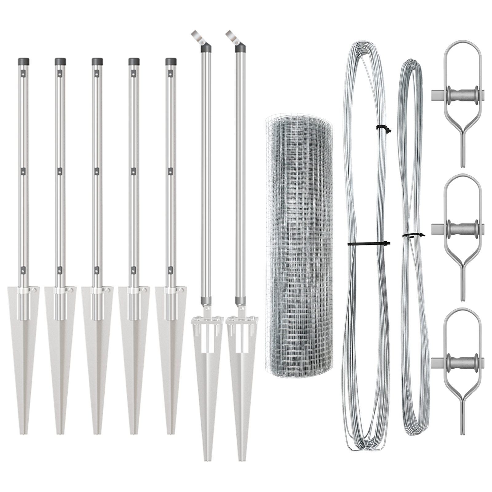 Gard din plasă sudată cu 7 stâlpi cu vârfuri 0.4x10 m Oțel galvanizat GartenMobel Dekor