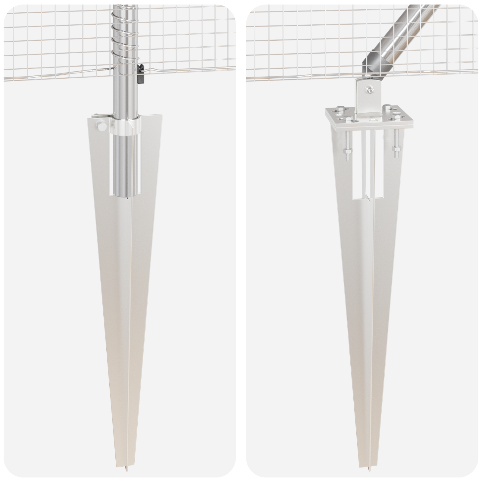Gard din plasă sudată cu 7 stâlpi cu vârfuri 0.4x10 m Oțel galvanizat GartenMobel Dekor