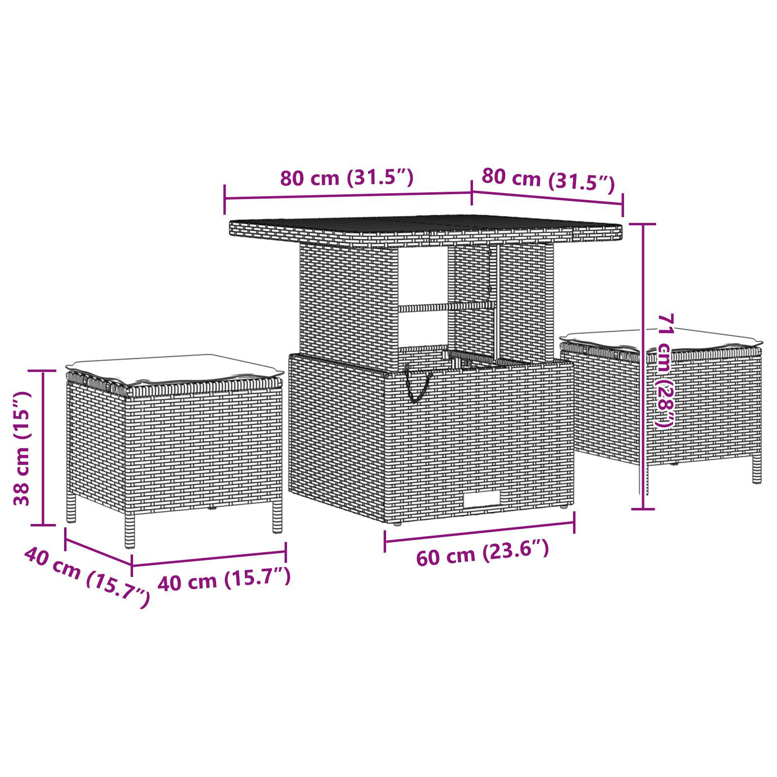 Set de 12 piese de sofa pentru grădină cu perne din poliratan bej acacia, Set de dining pentru grădină cu 3 piese și perne din poliratan bej acacia, Sofa de grădină cu 2 locuri și perne din poliratan bej GartenMobel Dekor