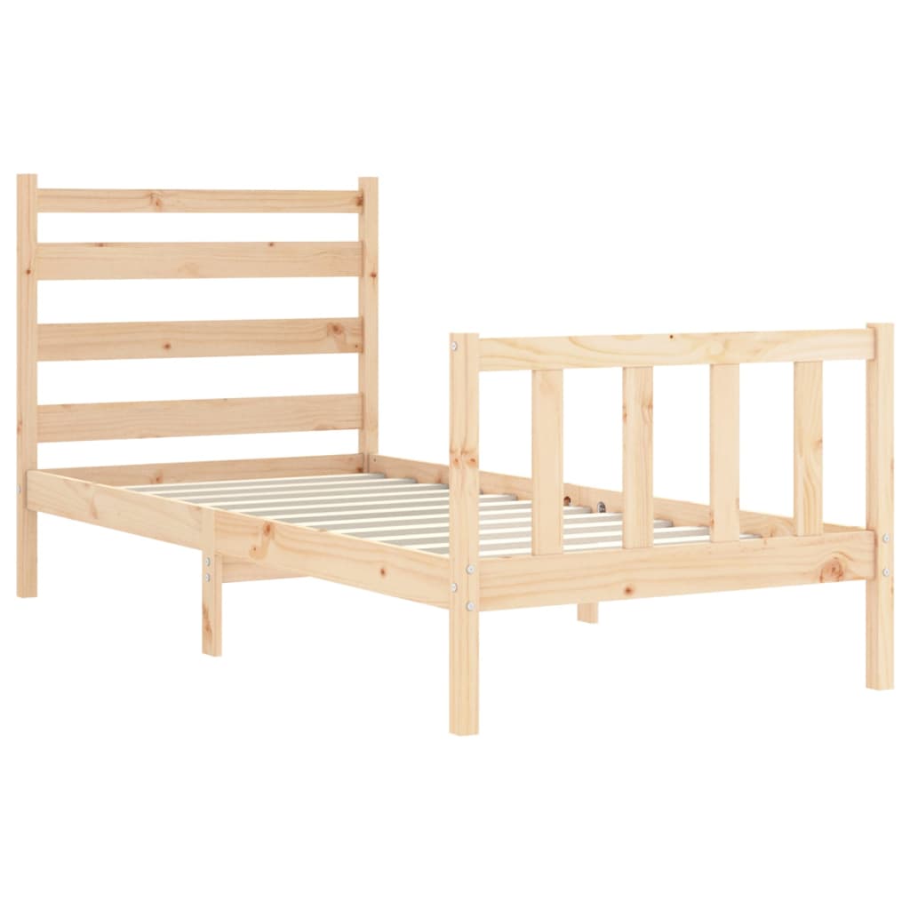 Cadru pat fără saltea, 90x190 cm, lemn masiv de pin GartenMobel Dekor