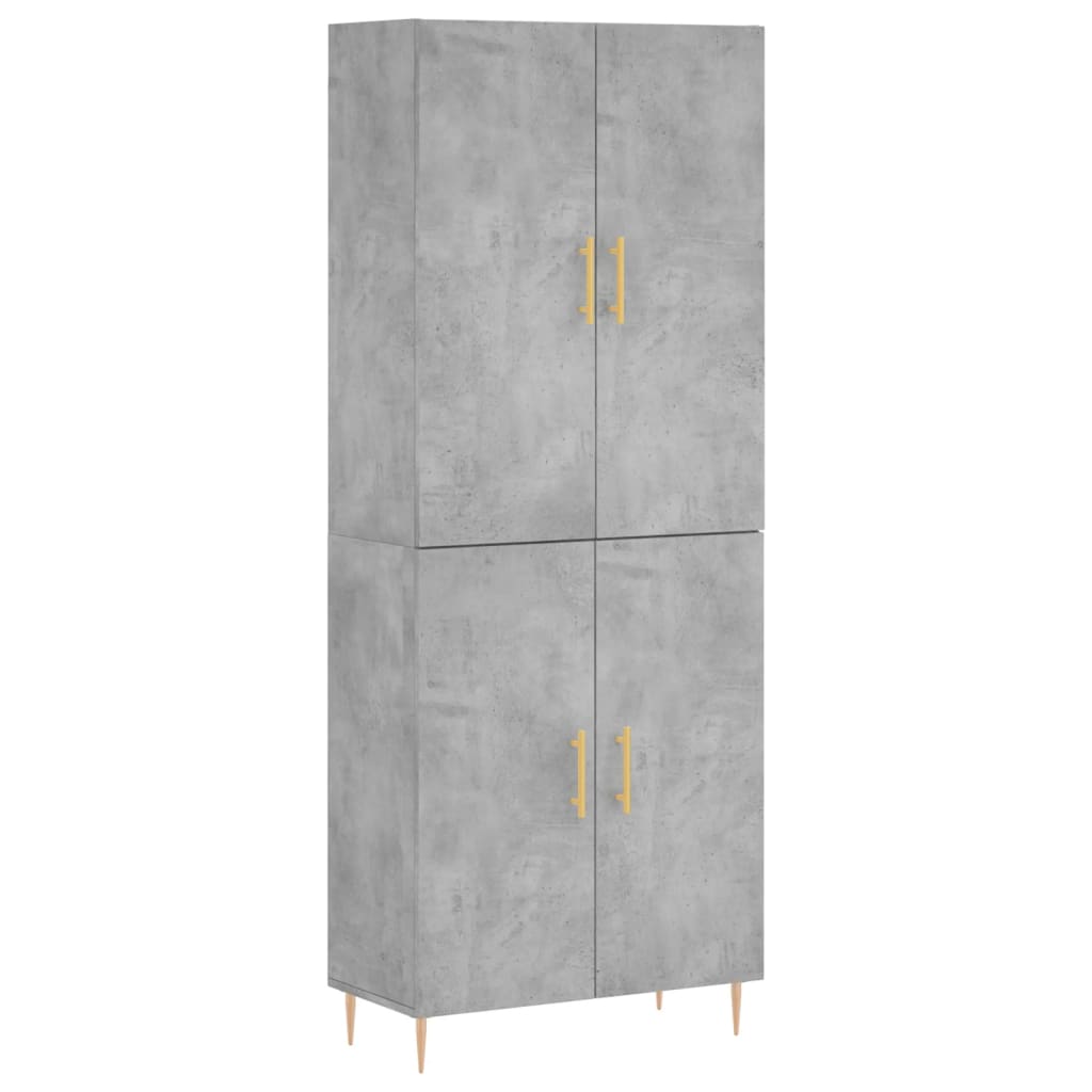 Dulap înalt, gri beton, 69,5x34x180, lemn compozit GartenMobel Dekor