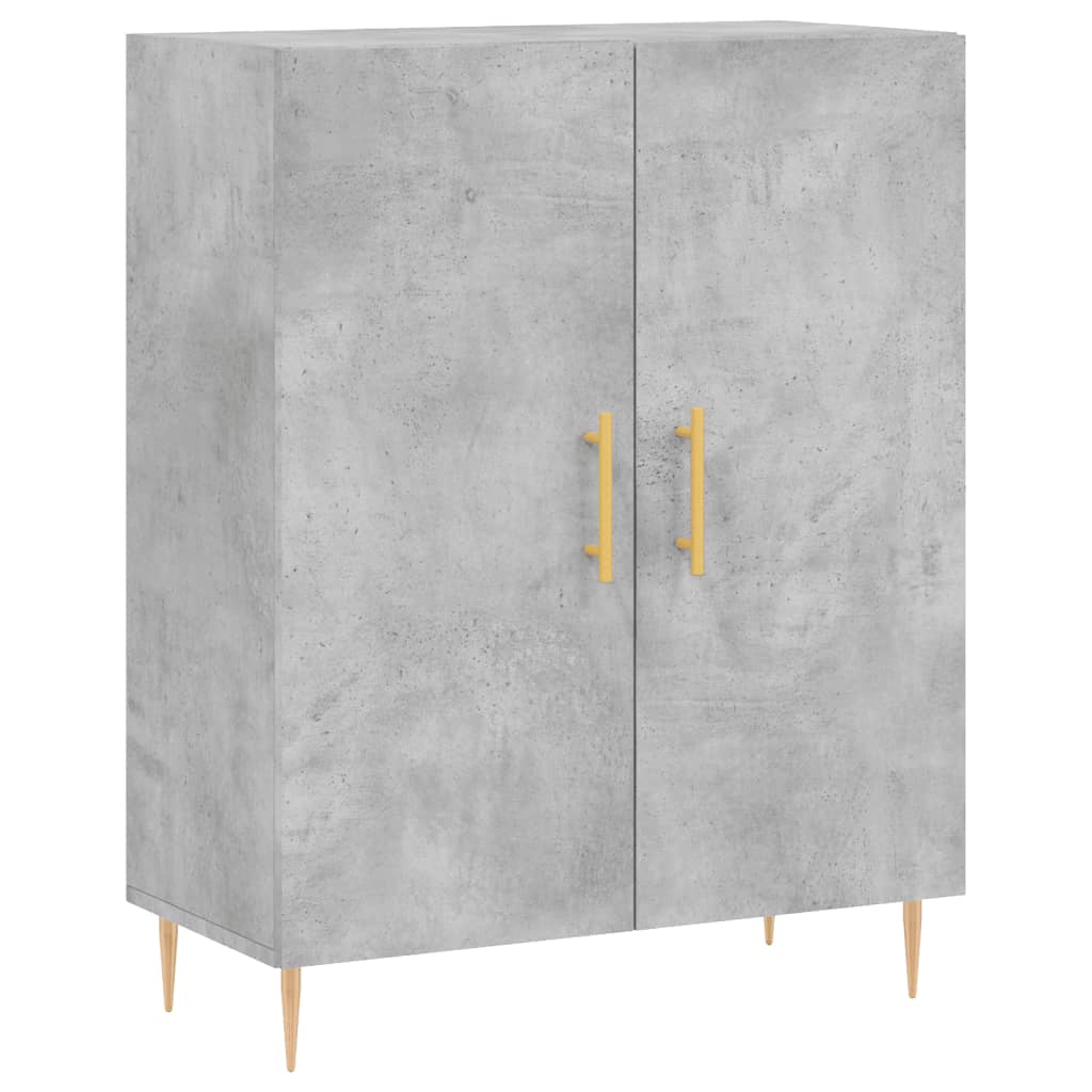 Dulap înalt, gri beton, 69,5x34x180, lemn compozit GartenMobel Dekor