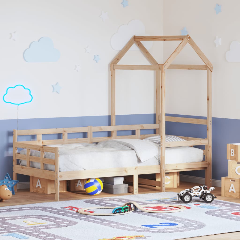 Pat de zi cu acoperiș, 80x200 cm, lemn masiv de pin GartenMobel Dekor