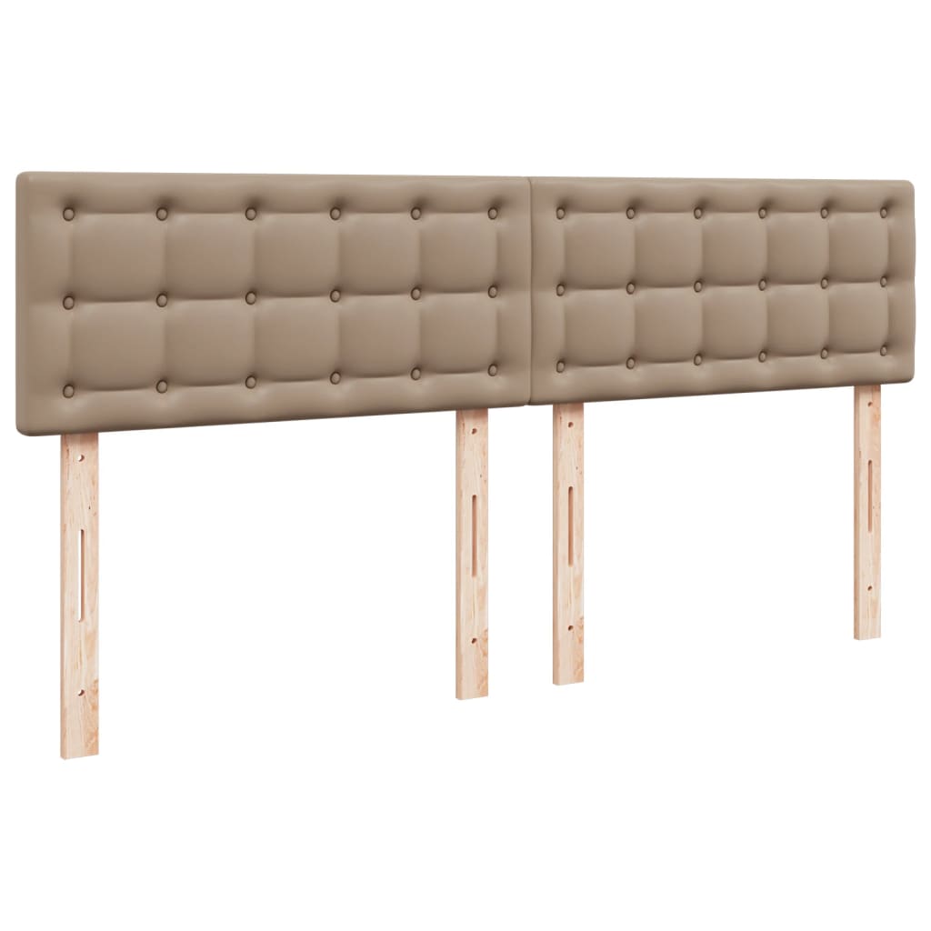 Pat box spring cu saltea, cappuccino, 180x200cm piele ecologică GartenMobel Dekor