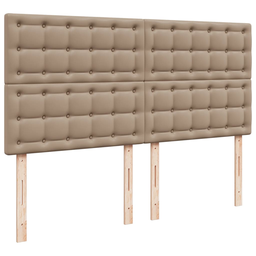 Pat box spring cu saltea, cappuccino, 180x200cm piele ecologică GartenMobel Dekor