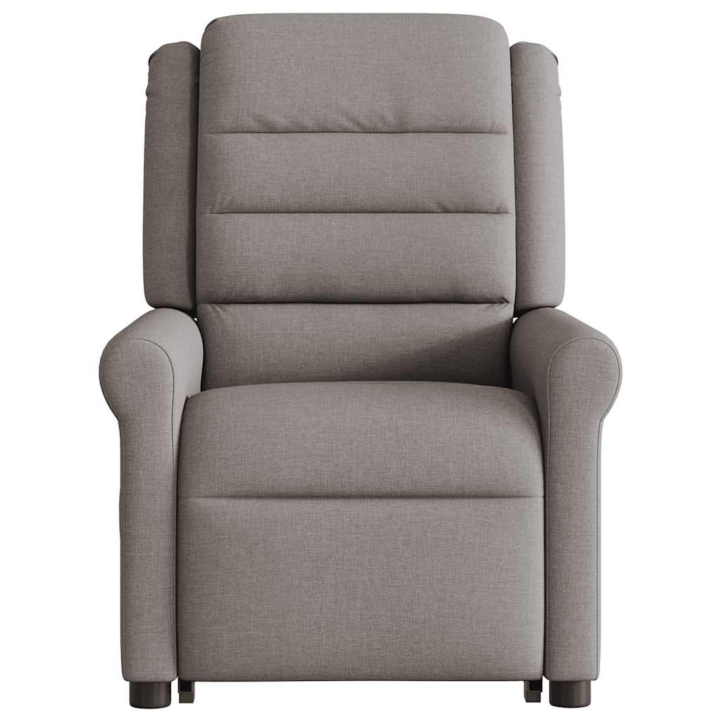 Fotoliu electric rabatabil cu ridicare, gri taupe, textil GartenMobel Dekor