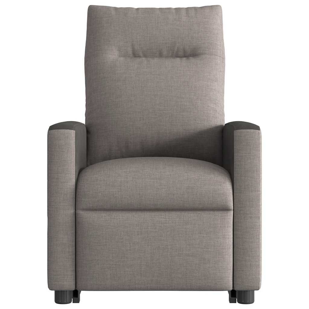 Fotoliu electric rabatabil cu ridicare, gri taupe, textil GartenMobel Dekor