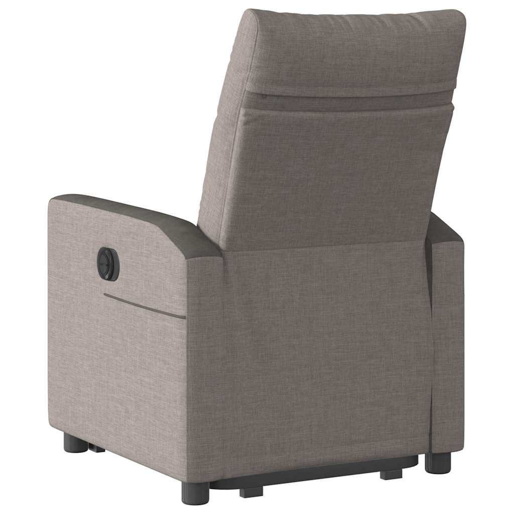 Fotoliu electric rabatabil cu ridicare, gri taupe, textil GartenMobel Dekor