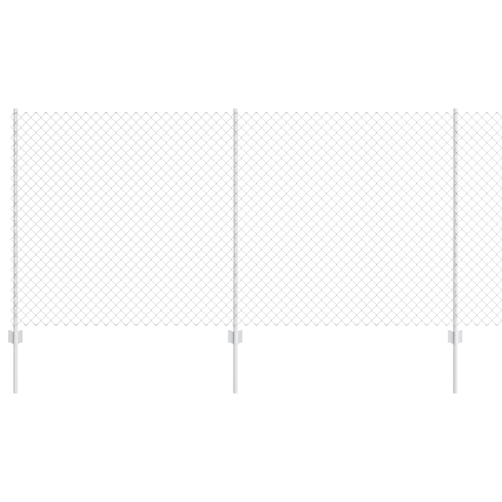 Gard de sârmă legată cu 20 de stâlpi U Argintiu 1.2x10 m Oțel GartenMobel Dekor