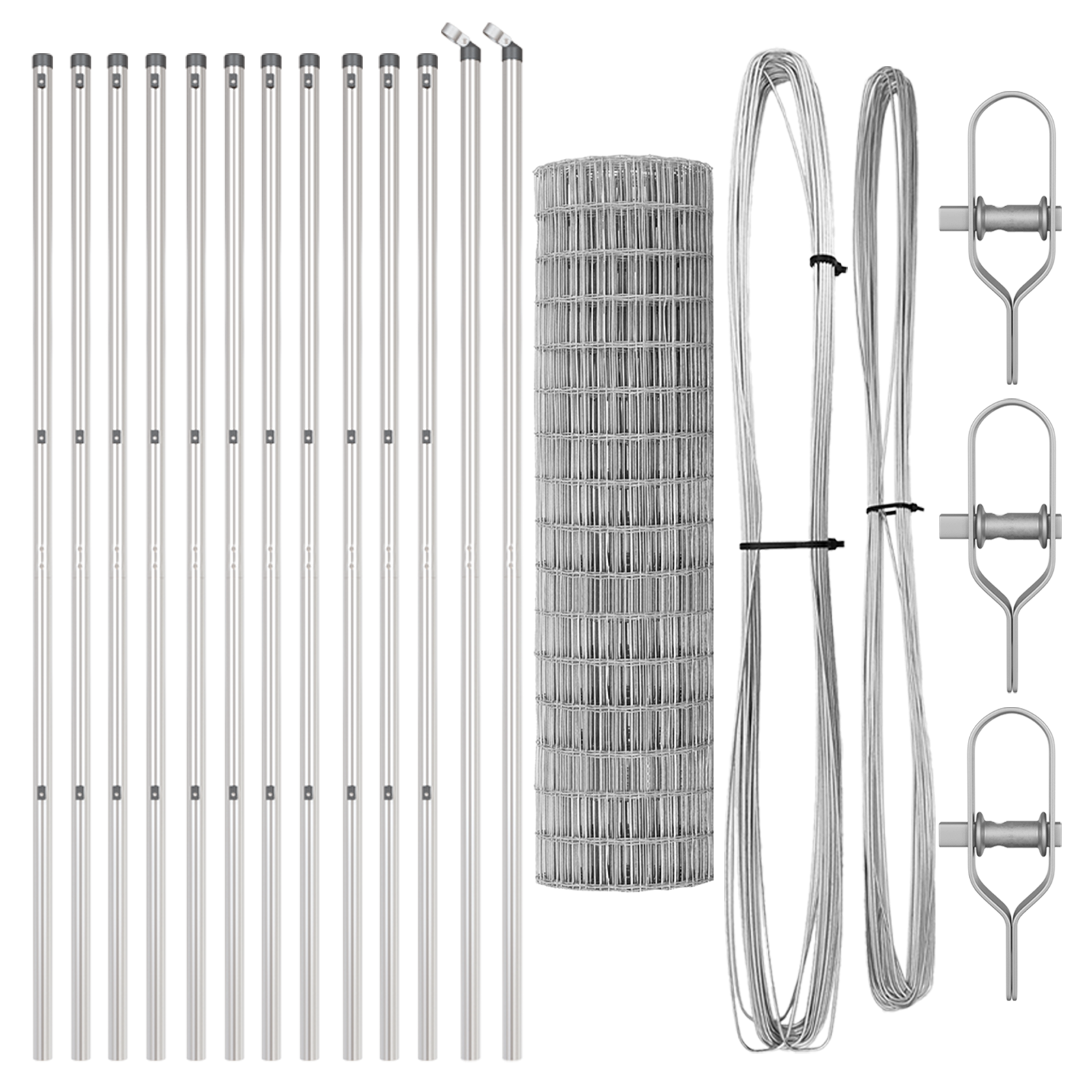 Gard Euro cu 13 stâlpi 1.2x25 m Oțel galvanizat GartenMobel Dekor