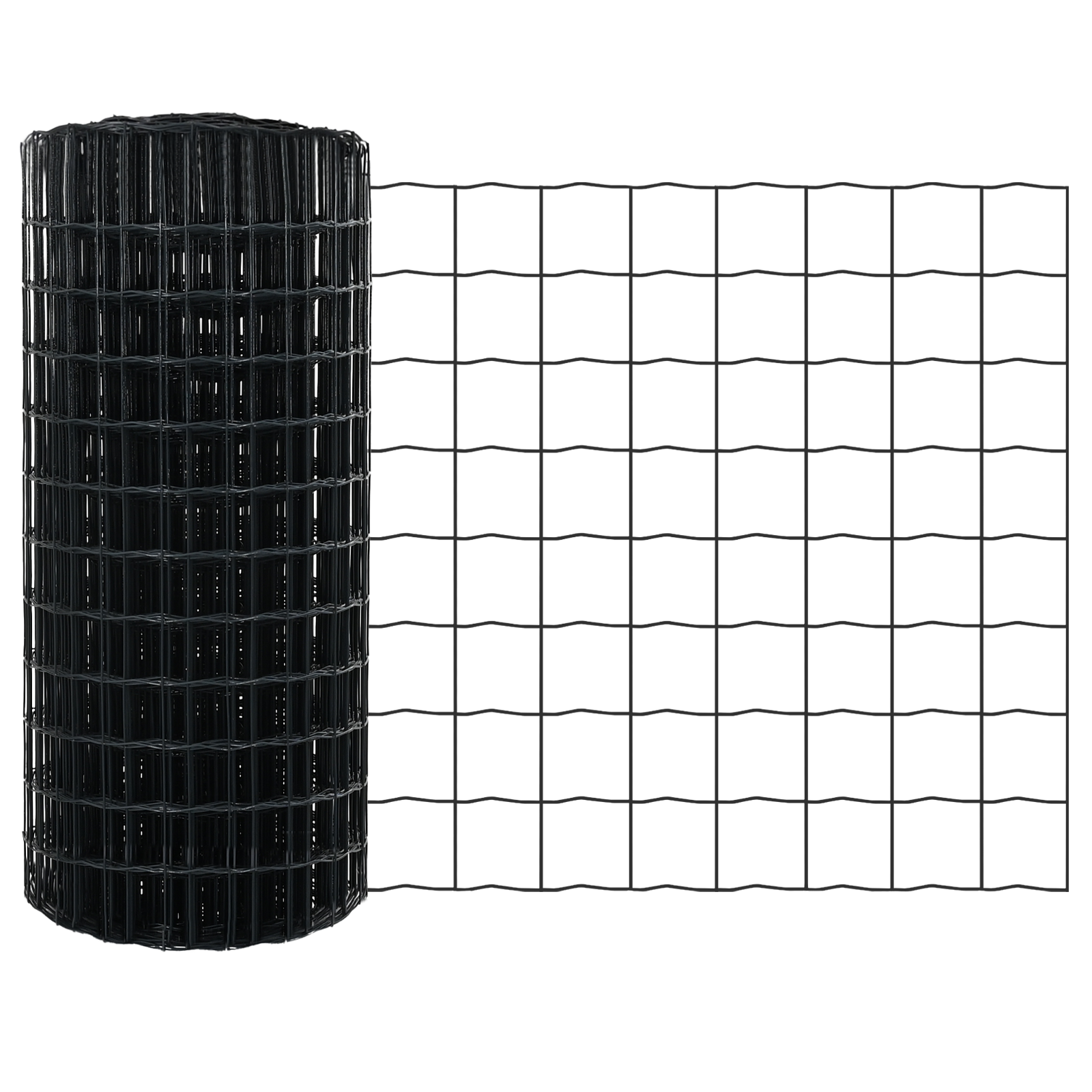 Gard Euro cu 7 stâlpi 0.6x10 m Oțel galvanizat Gri GartenMobel Dekor