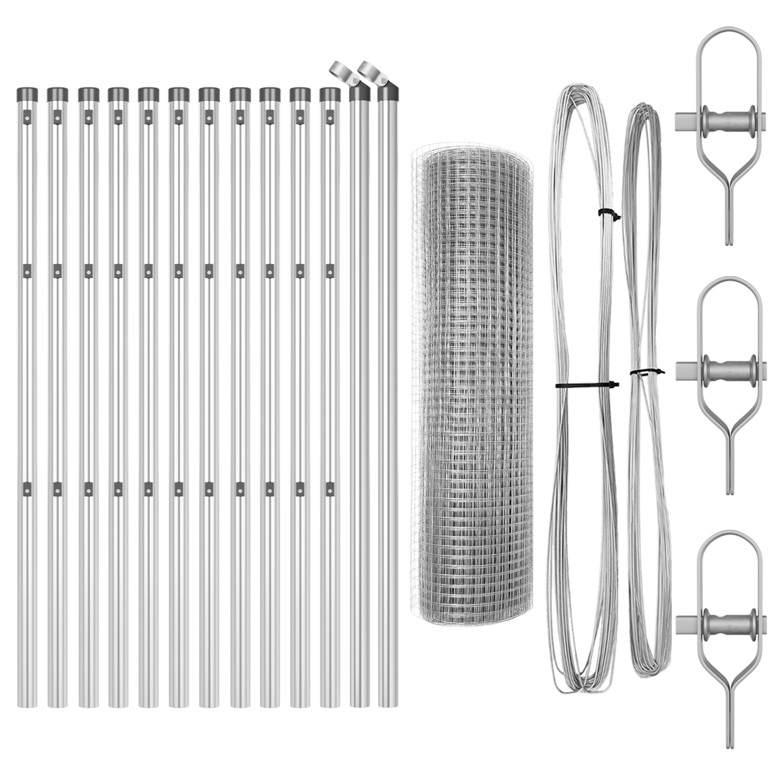 Gard din sârmă sudată cu 13 stâlpi 0.4x25 m Oțel galvanizat GartenMobel Dekor