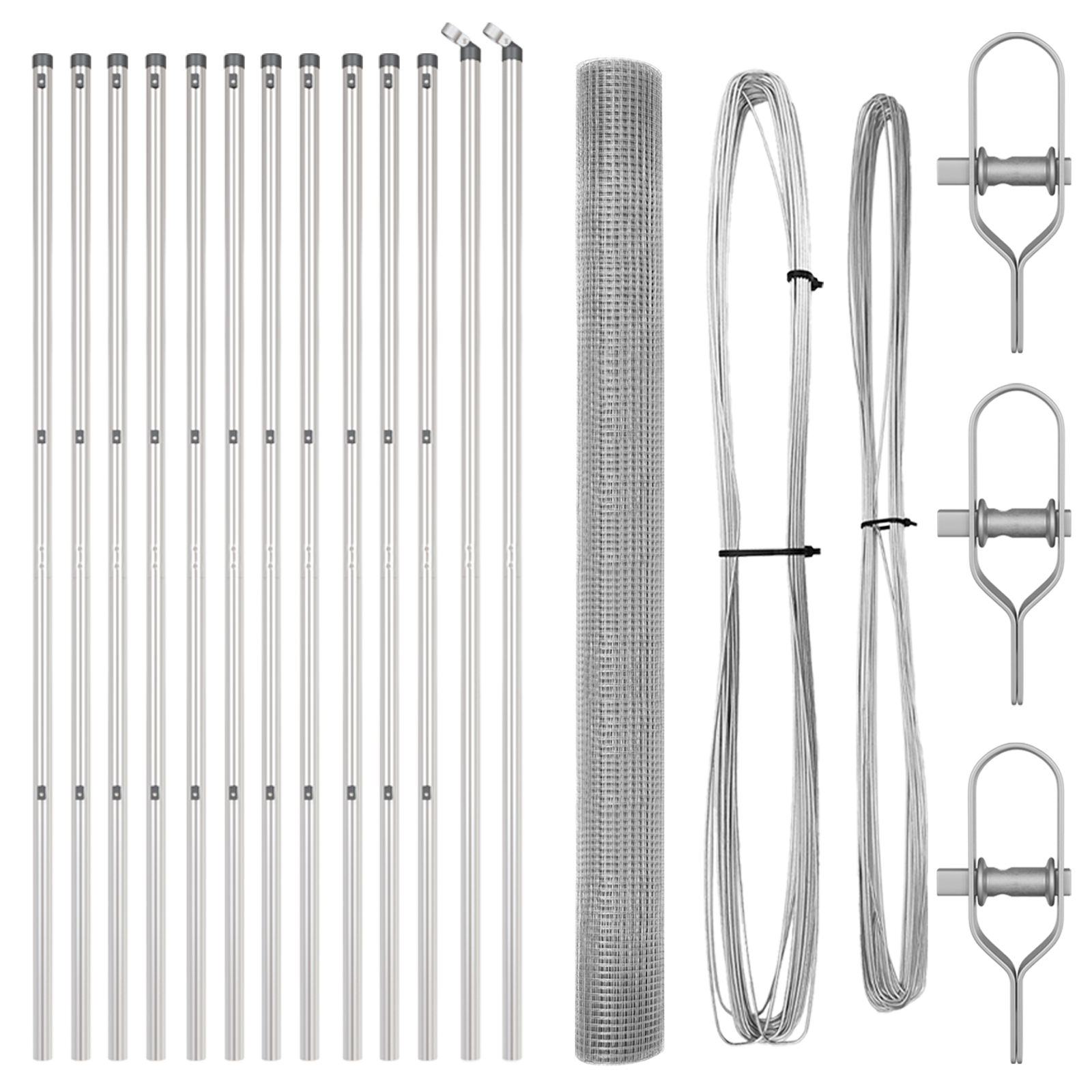 Gard din Sârmă Sudată cu 13 Stâlpi 1.5x50 m Oțel Galvanizat GartenMobel Dekor