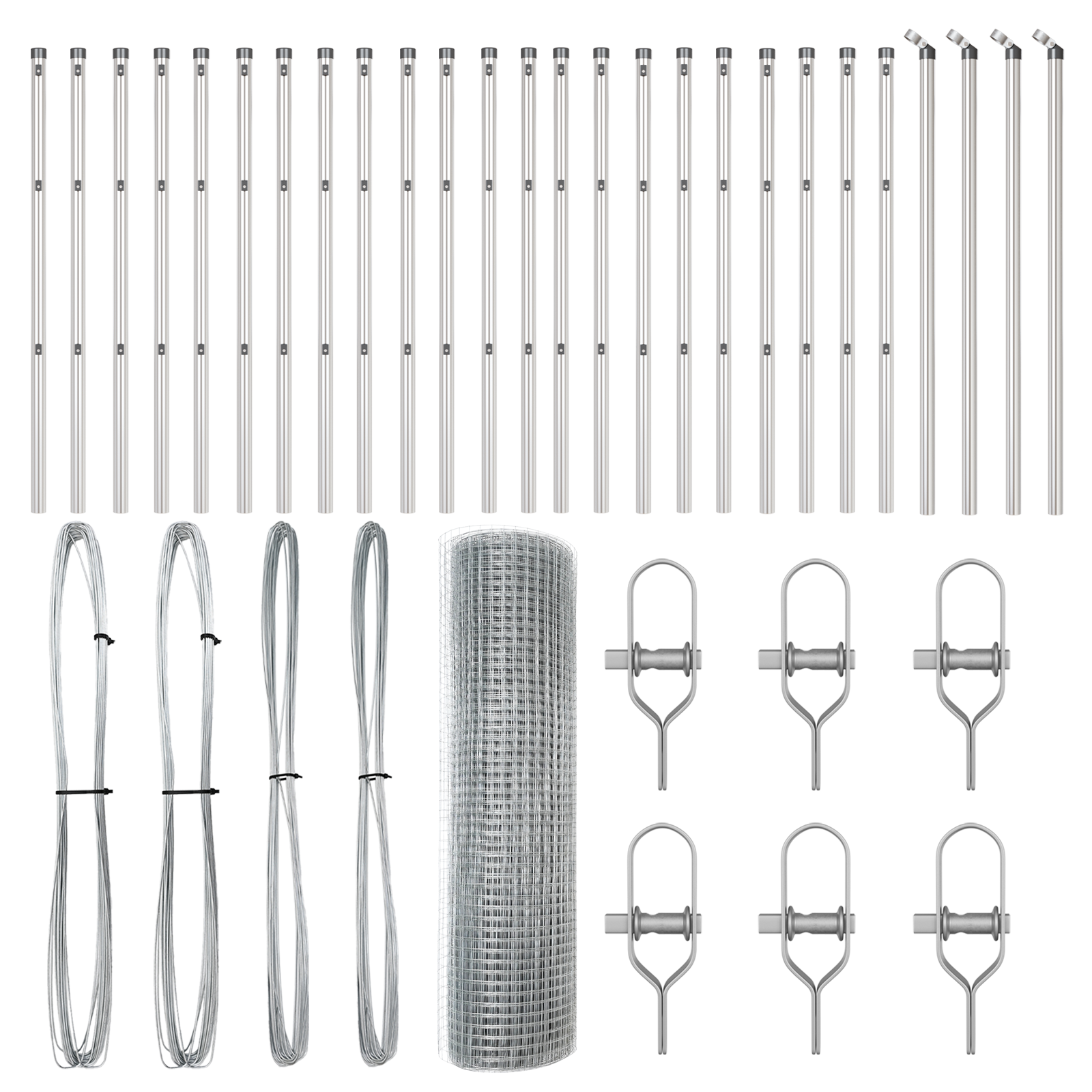 Împrejmuire Sudată cu 13 Stâlpi 0.6x50 m Oțel Galvanizat GartenMobel Dekor