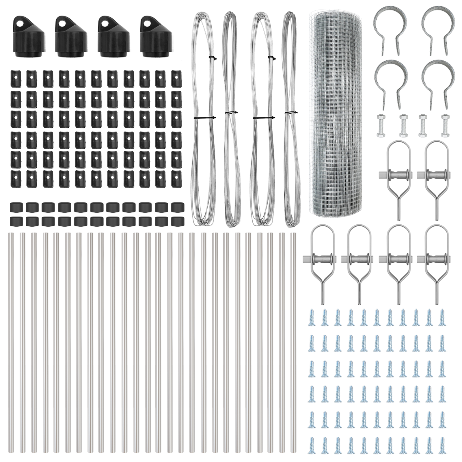 Împrejmuire din Sârmă Sudată cu 13 Stâlpi 0.5x50 m Oțel Galvanizat GartenMobel Dekor