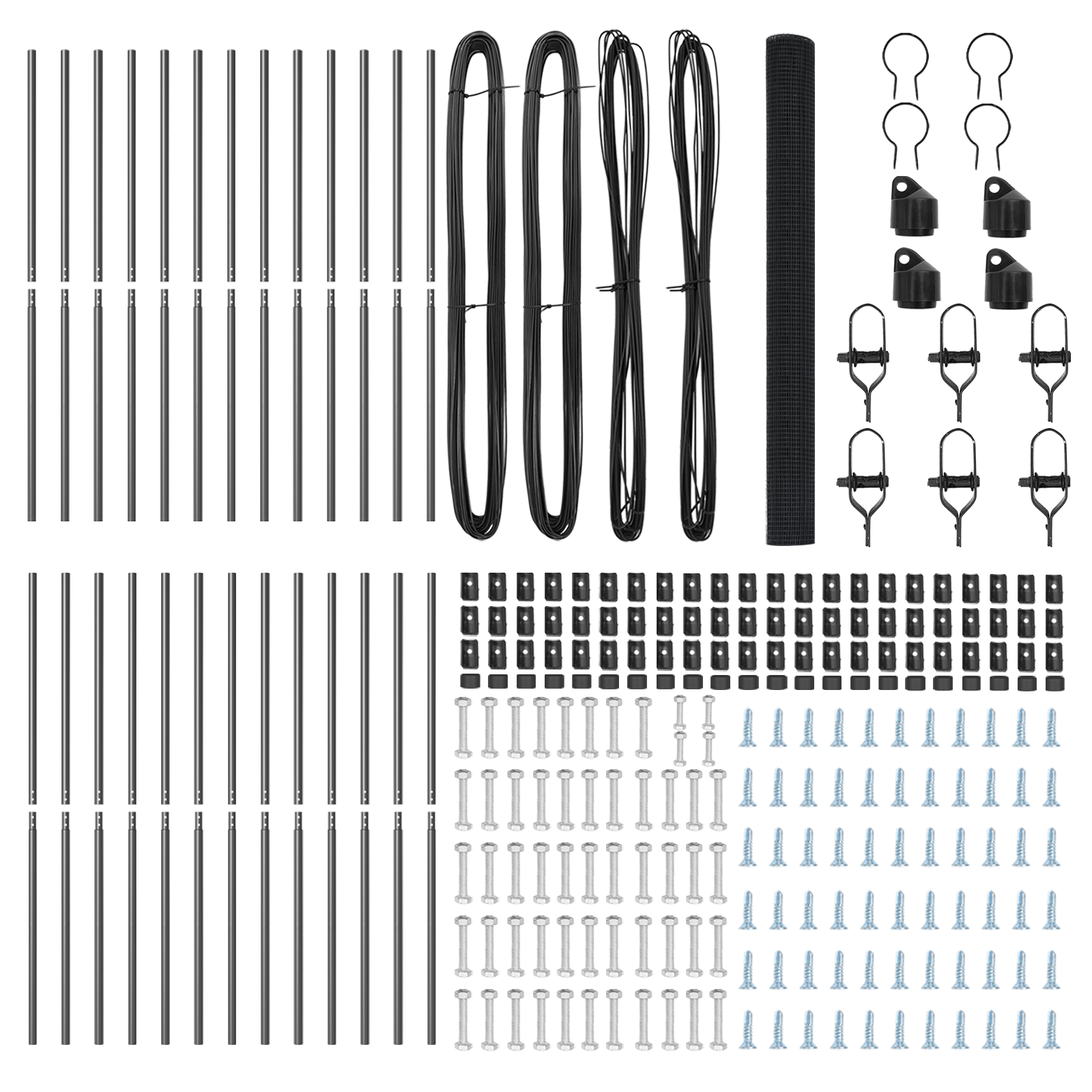 Gard din Sârmă Sudată cu 7 Stâlpi Gri 1.4x50 m Oțel GartenMobel Dekor