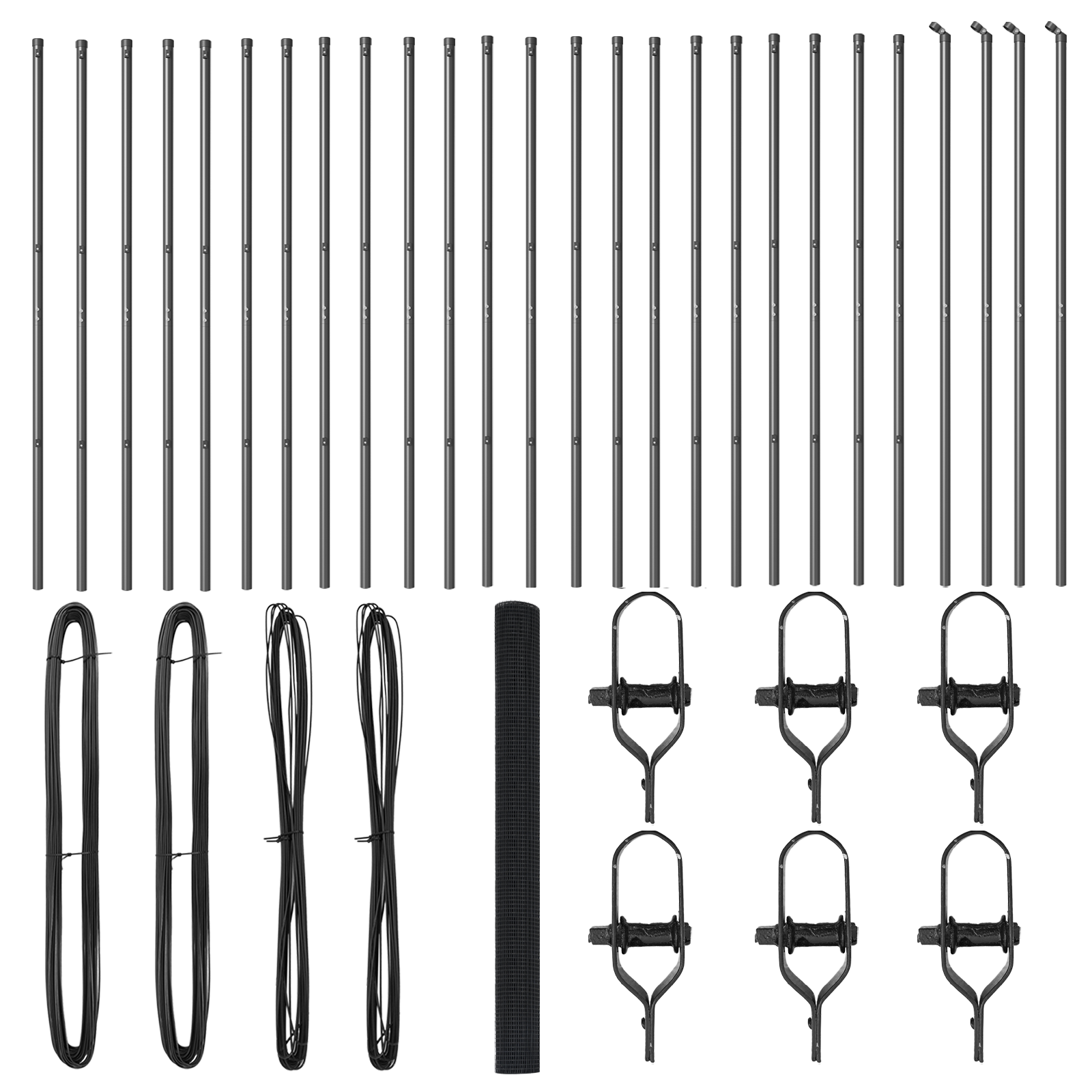 Gard din Sârmă Sudată cu 7 Stâlpi Gri 1.4x50 m Oțel GartenMobel Dekor