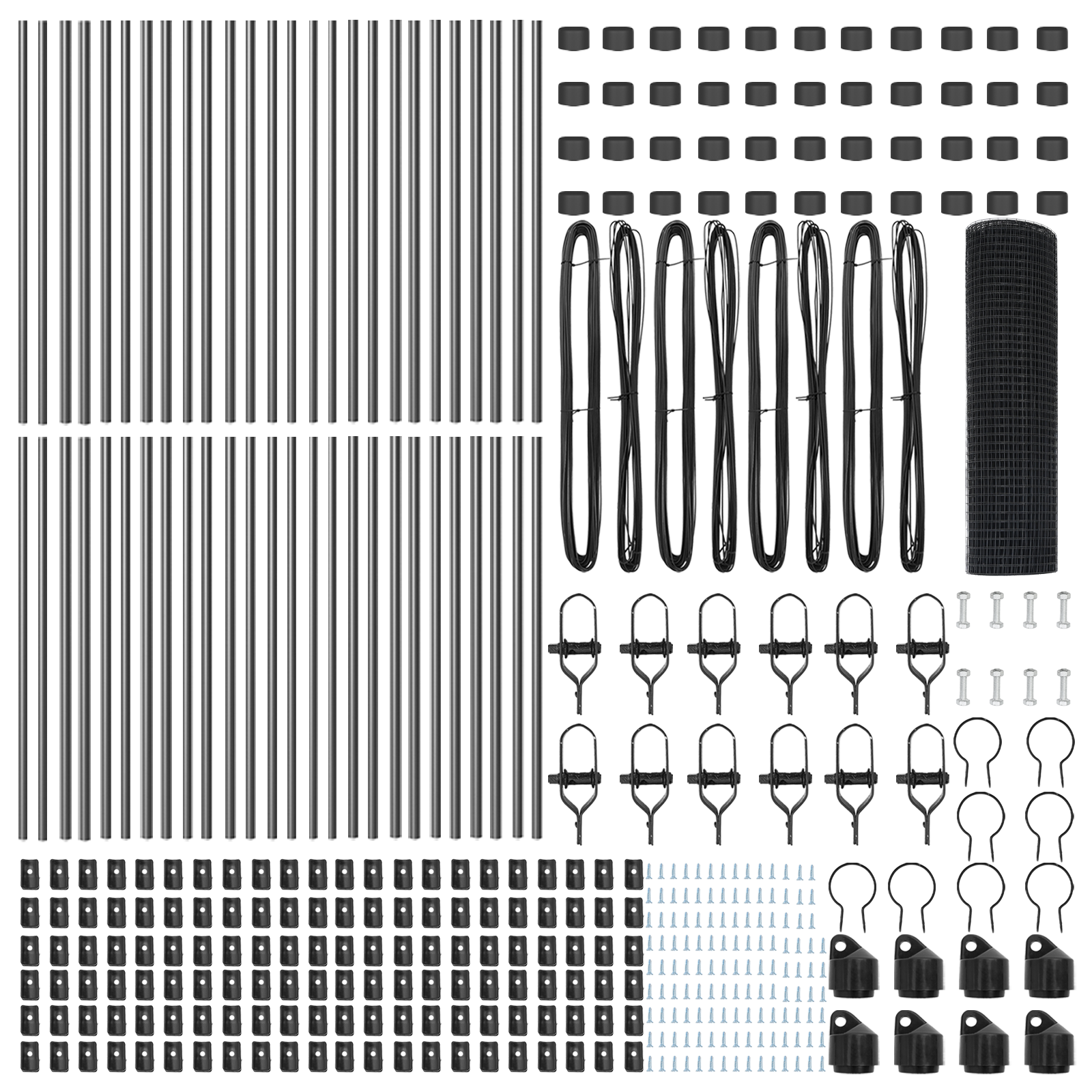 Împrejmuire din Sârmă Sudată cu 13 Stâlpi Gri 0.5x100 m Oțel GartenMobel Dekor