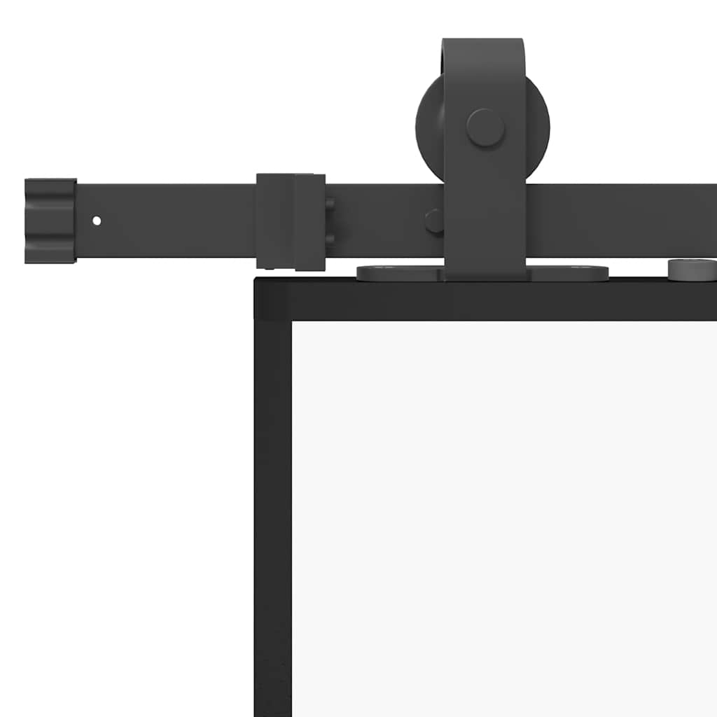 Ușă glisantă cu set de feronerie neagră 102x205 cm Sticlă ESG GartenMobel Dekor