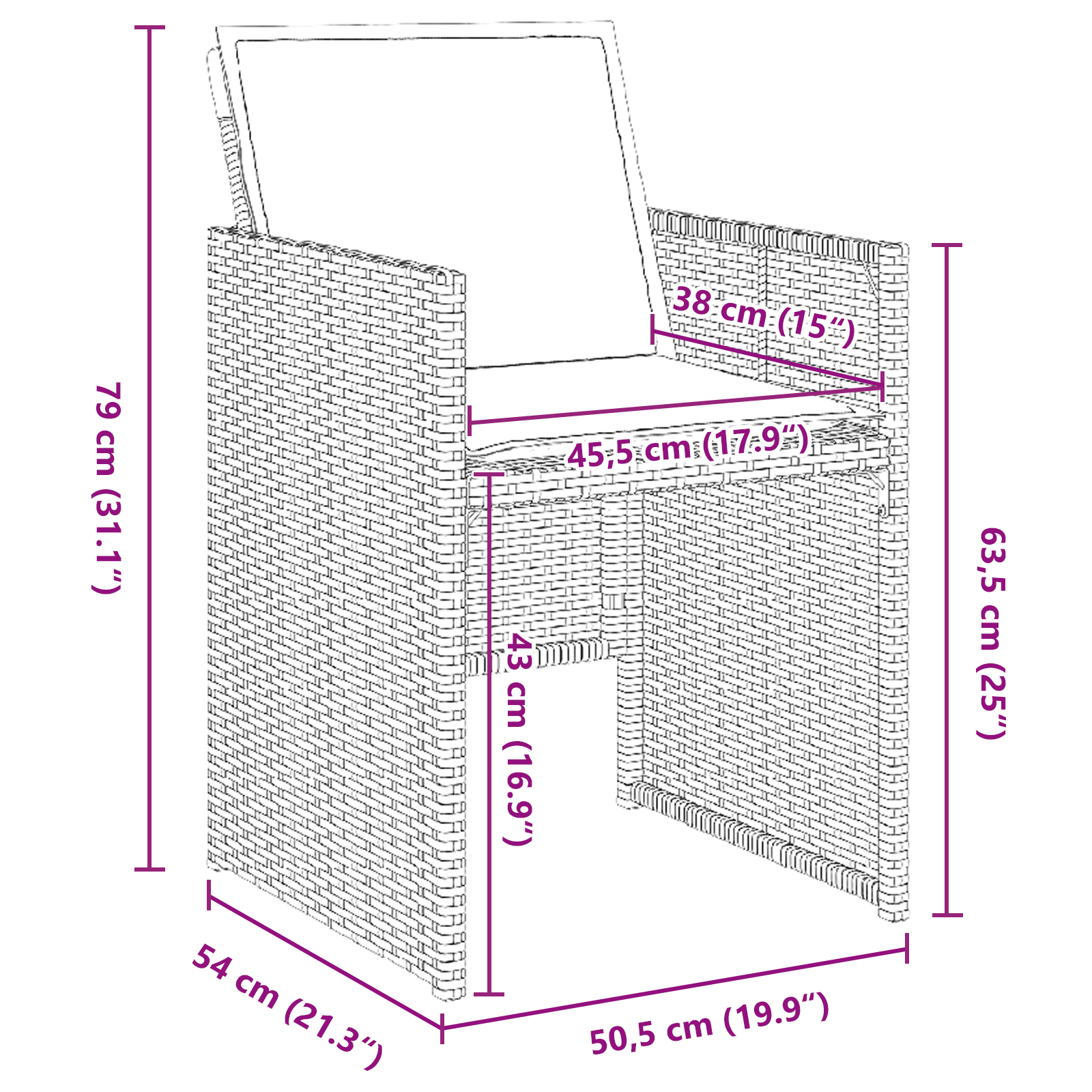 Set de dining de grădină cu perne Gri Ratan Poligreu GartenMobel Dekor