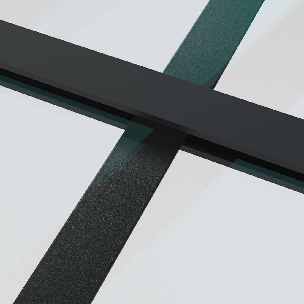 Ușă glisantă cu set de feronerie neagră 76x205 cm Sticlă ESG GartenMobel Dekor