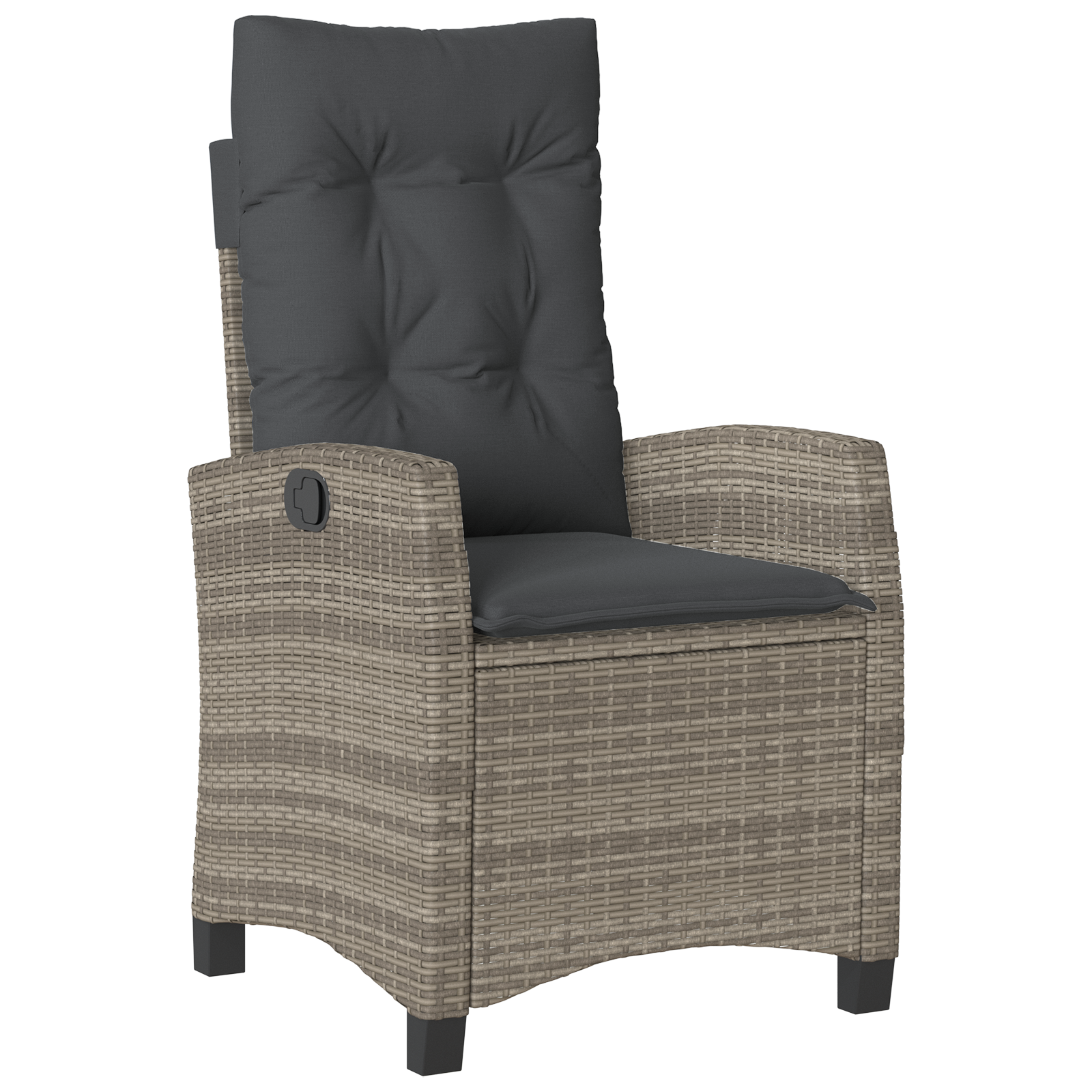 Set Dining Grădină cu 7 Piese Perne Gri Ratan Polimer GartenMobel Dekor