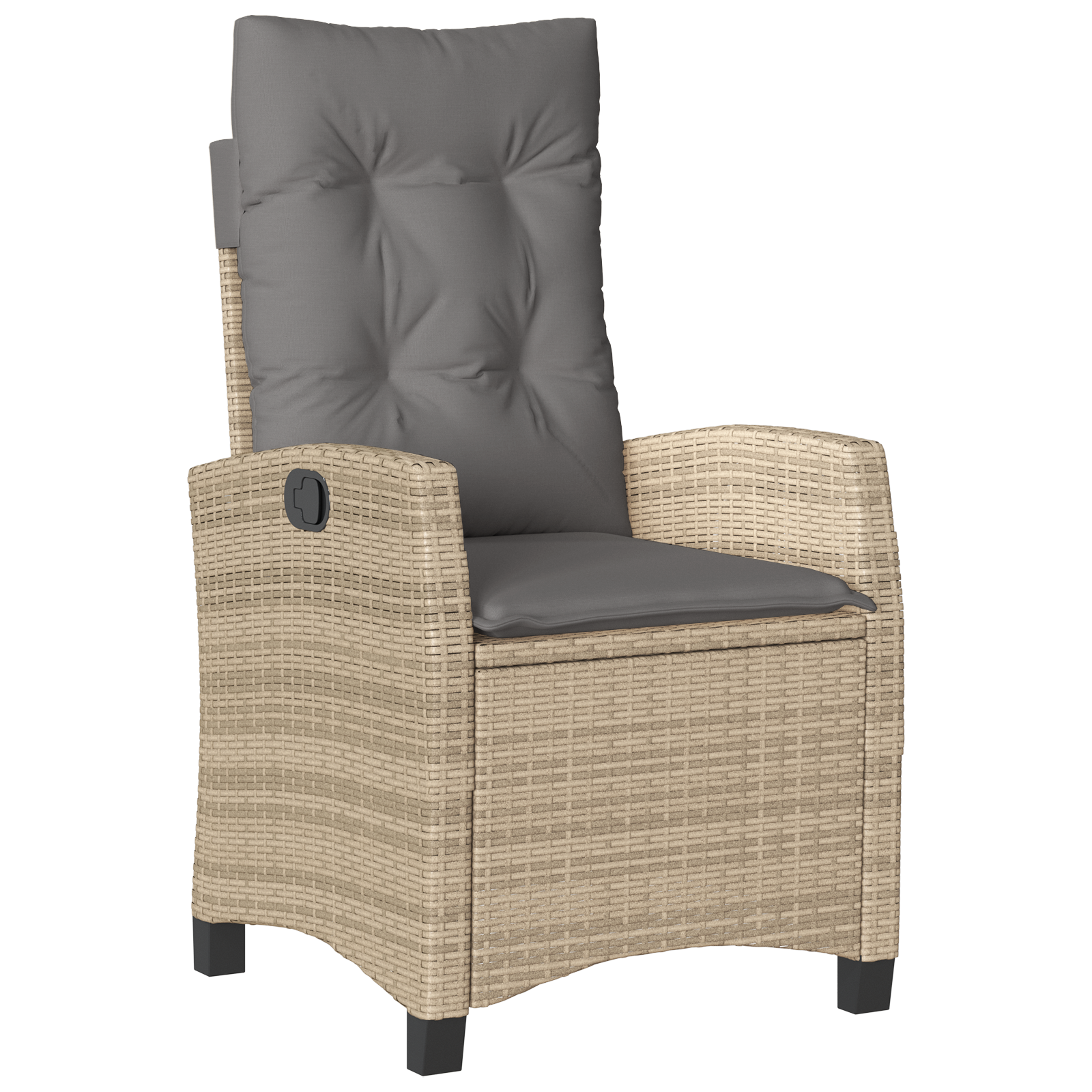 Set de Masă de Grădină cu 5 Piese cu Perne Bej Rattan Poli GartenMobel Dekor