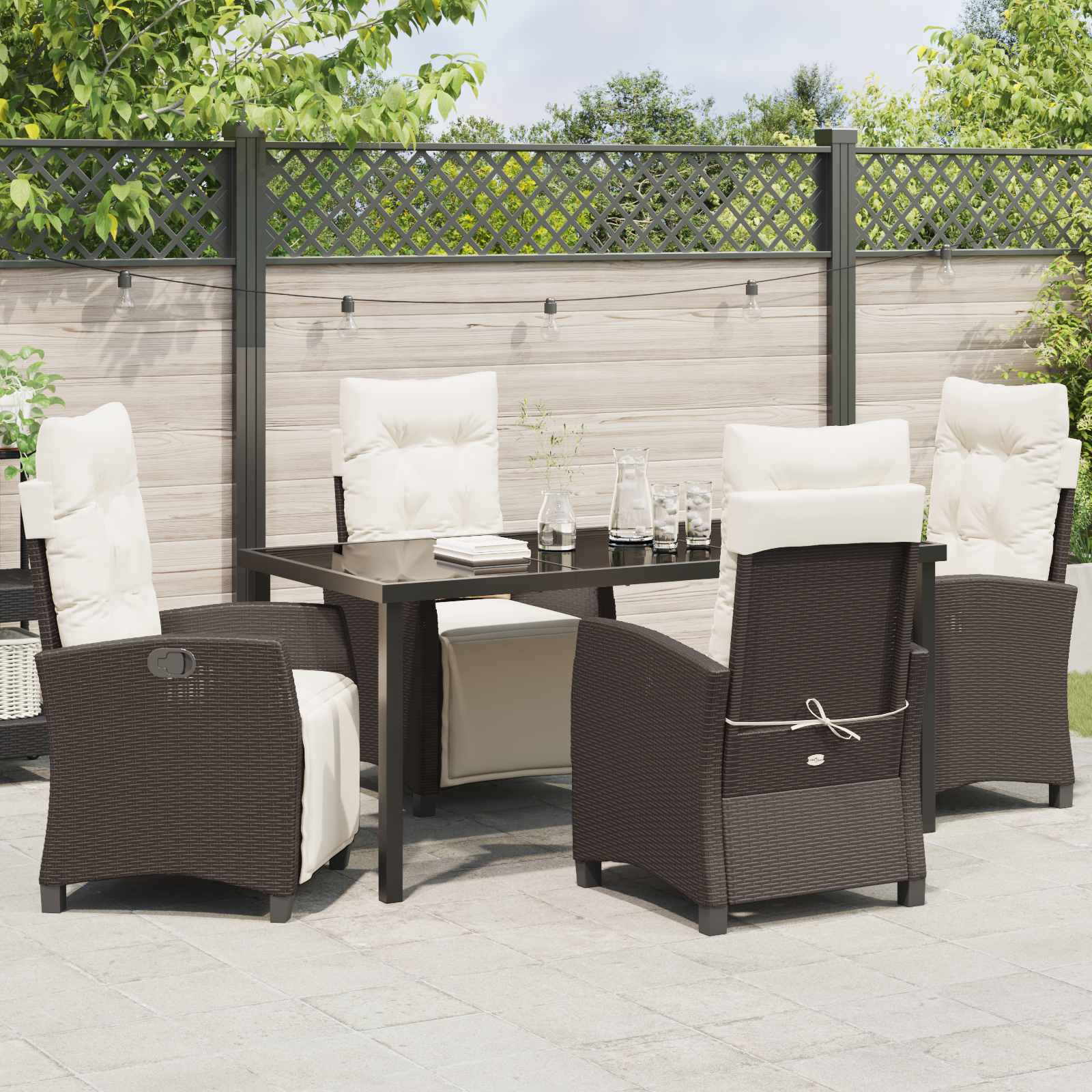 Set de Masă de Grădină cu 5 Piese din Rattan Maro GartenMobel Dekor