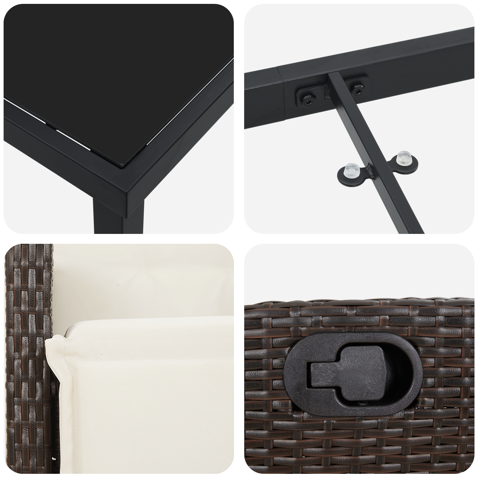 Set de Masă de Grădină cu 5 Piese din Rattan Maro GartenMobel Dekor