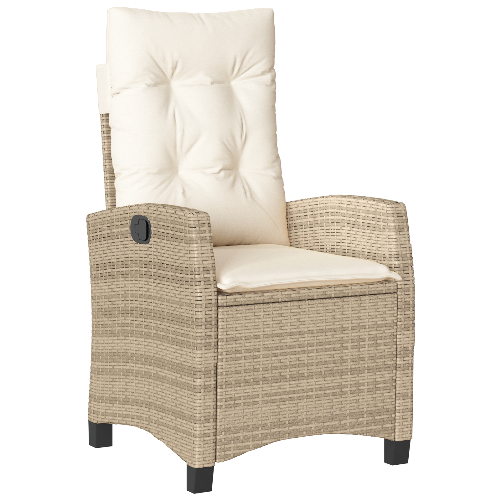 Set de dining de grădină cu perne Bej Rattan Poliester GartenMobel Dekor