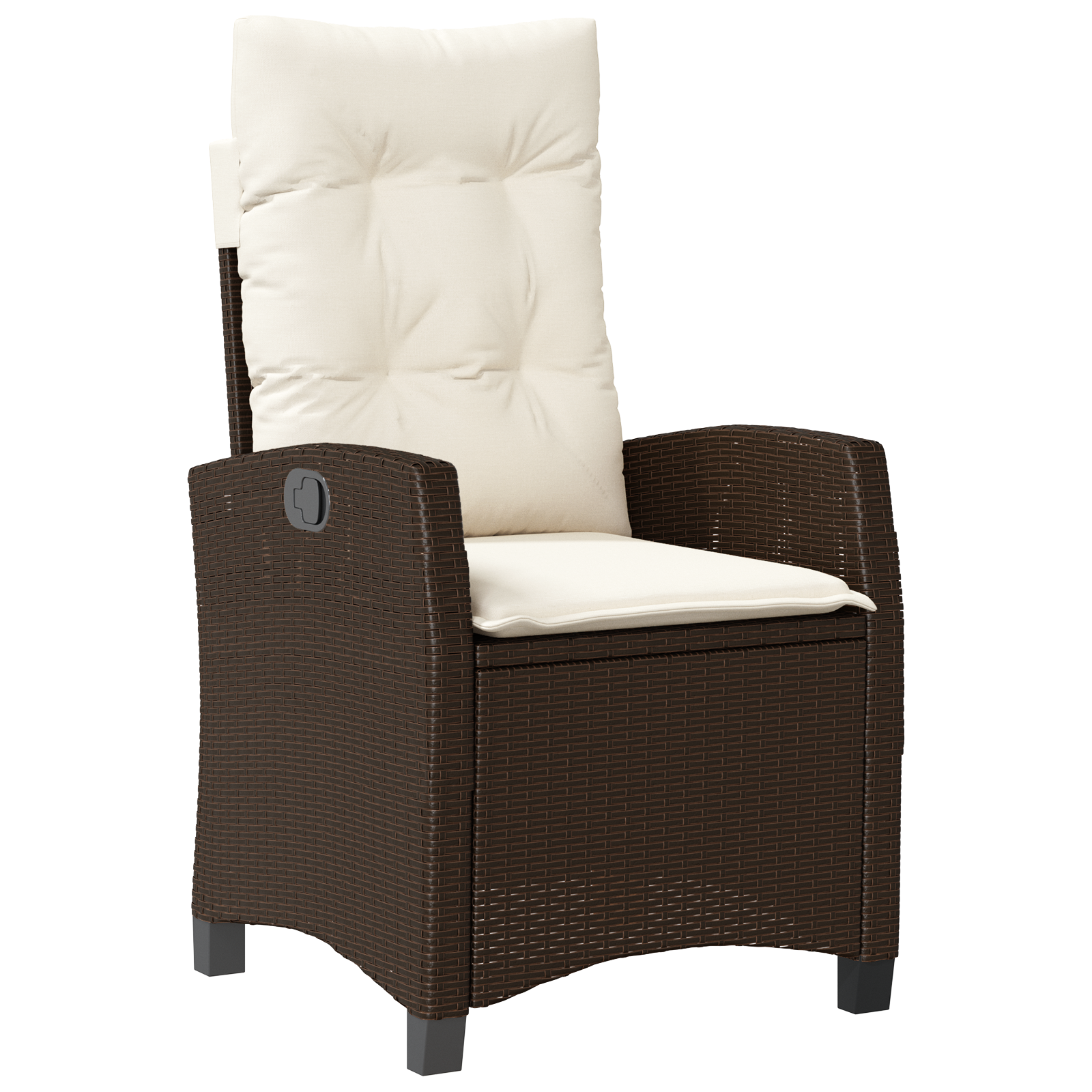 Set de dining de grădină vitaXL 3 Piese cu Perne Ratan PE Maro GartenMobel Dekor