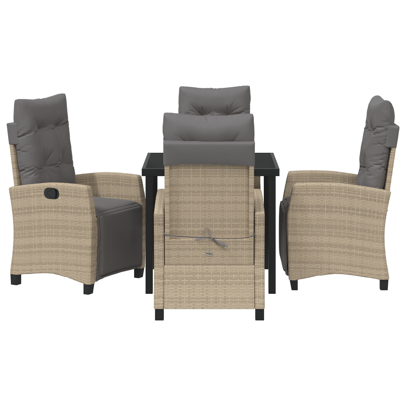 Set de mobilier de grădină 5 piese bej din rattan poli GartenMobel Dekor
