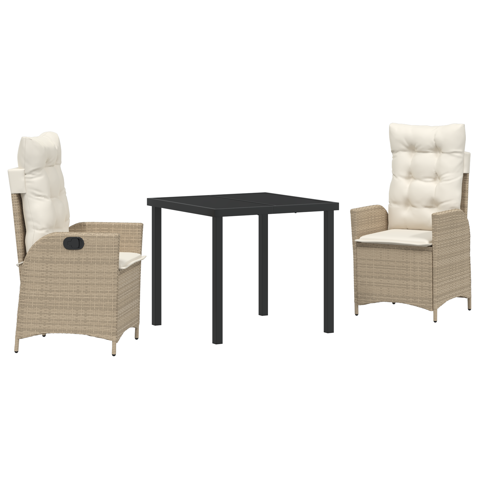 Set de 2 Bej și Crem GartenMobel Dekor