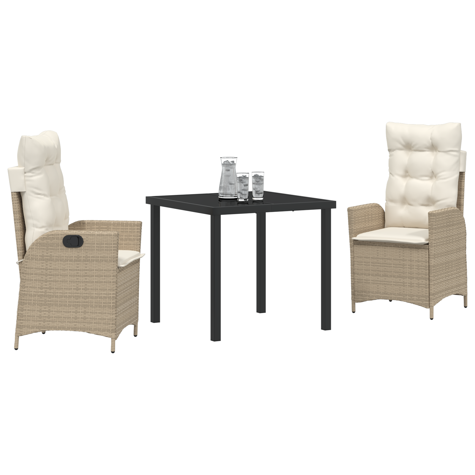 Set de 2 Bej și Crem GartenMobel Dekor