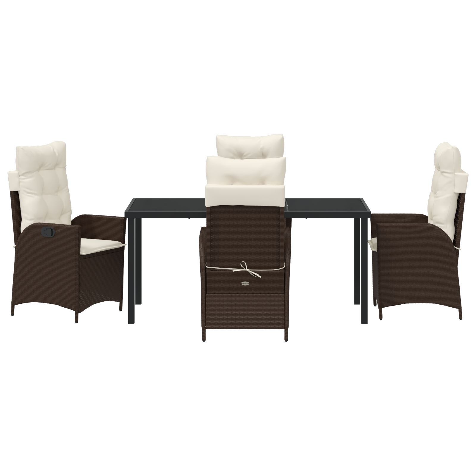 Set de dining de grădină 5 piese cu perne maro poliratan GartenMobel Dekor
