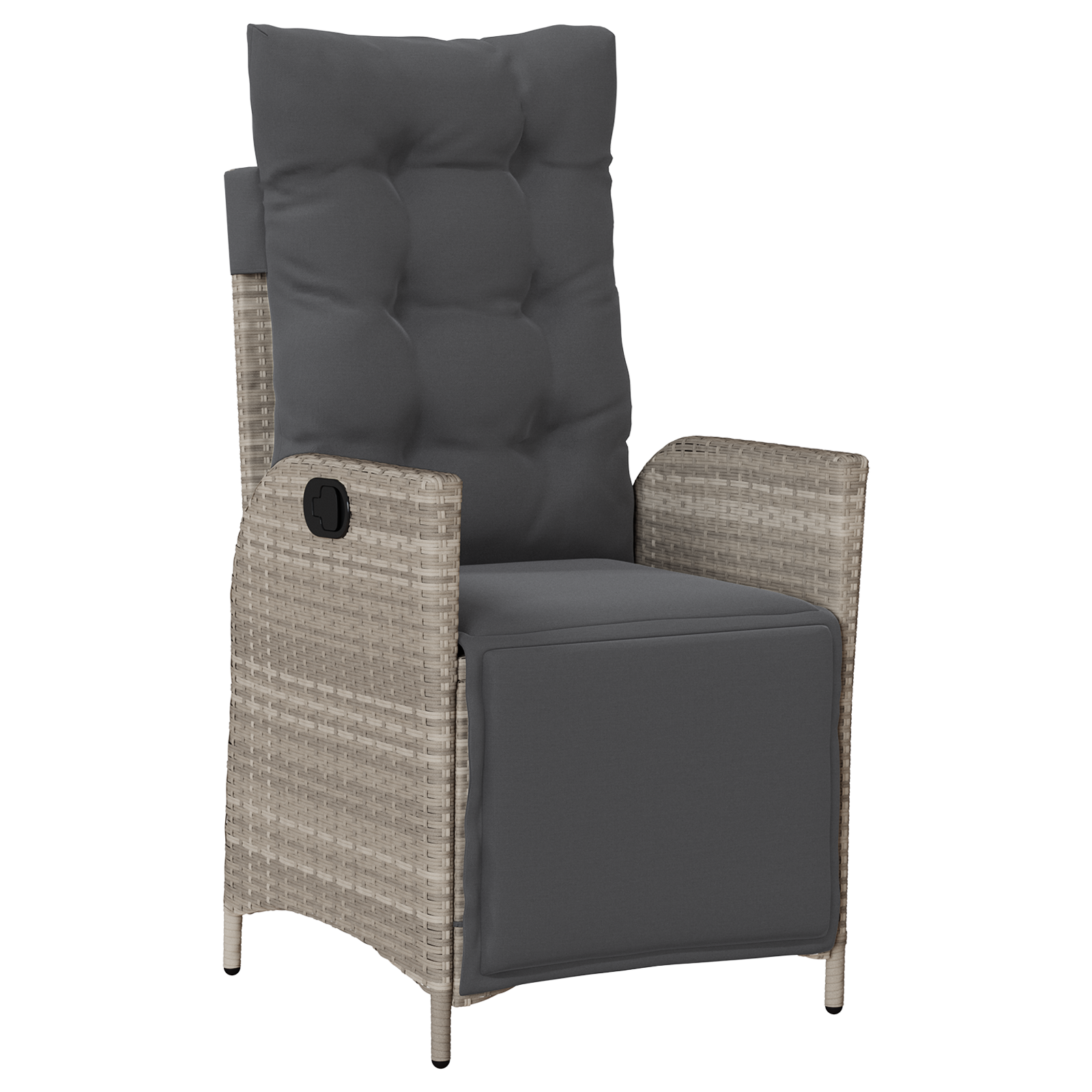 Set de dining pentru grădină 5 piese Gri Deschis Ratan Sintetic GartenMobel Dekor