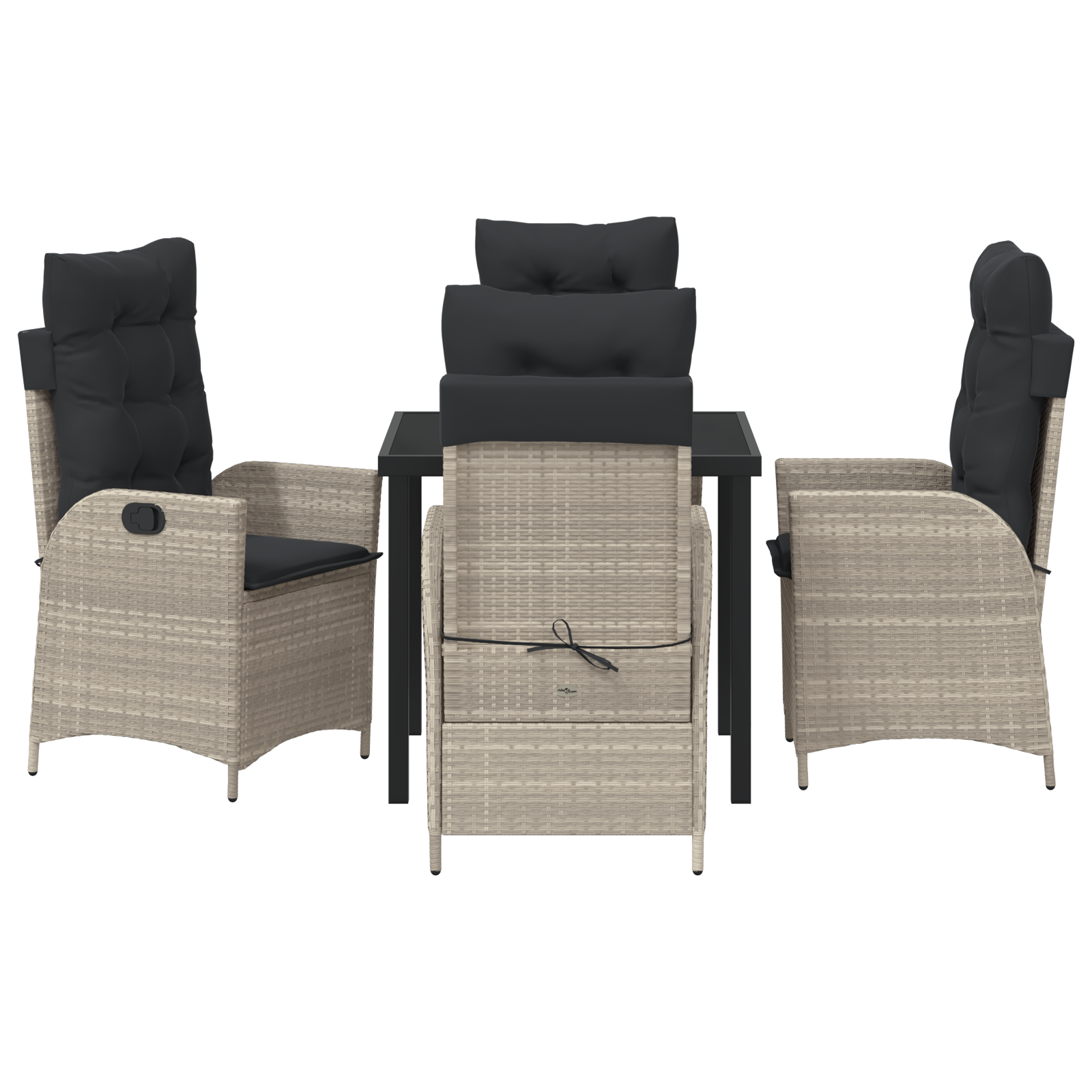Set mobilier grădină 5 piese cu perne gri deschis GartenMobel Dekor