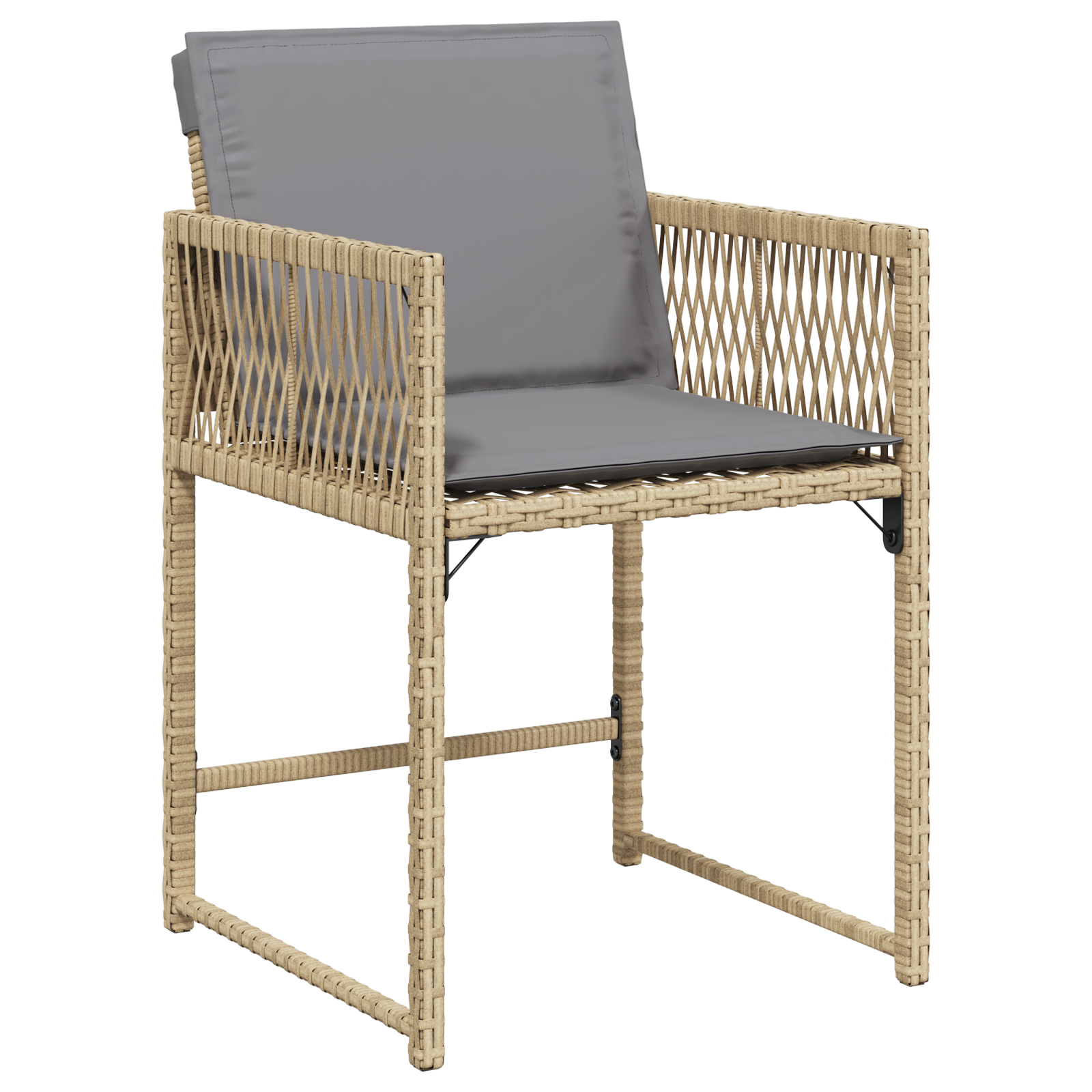 Set Dining cu 5 Piese și Perne Bej din Poli Ratan GartenMobel Dekor