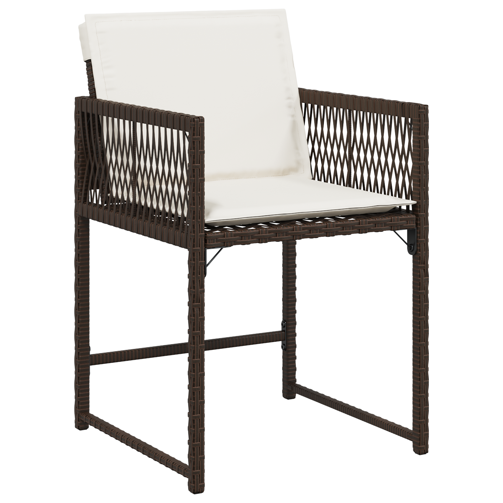Set de Dining pentru Grădină cu 5 Piese cu Perne Maro din Rattan Polimerizat GartenMobel Dekor
