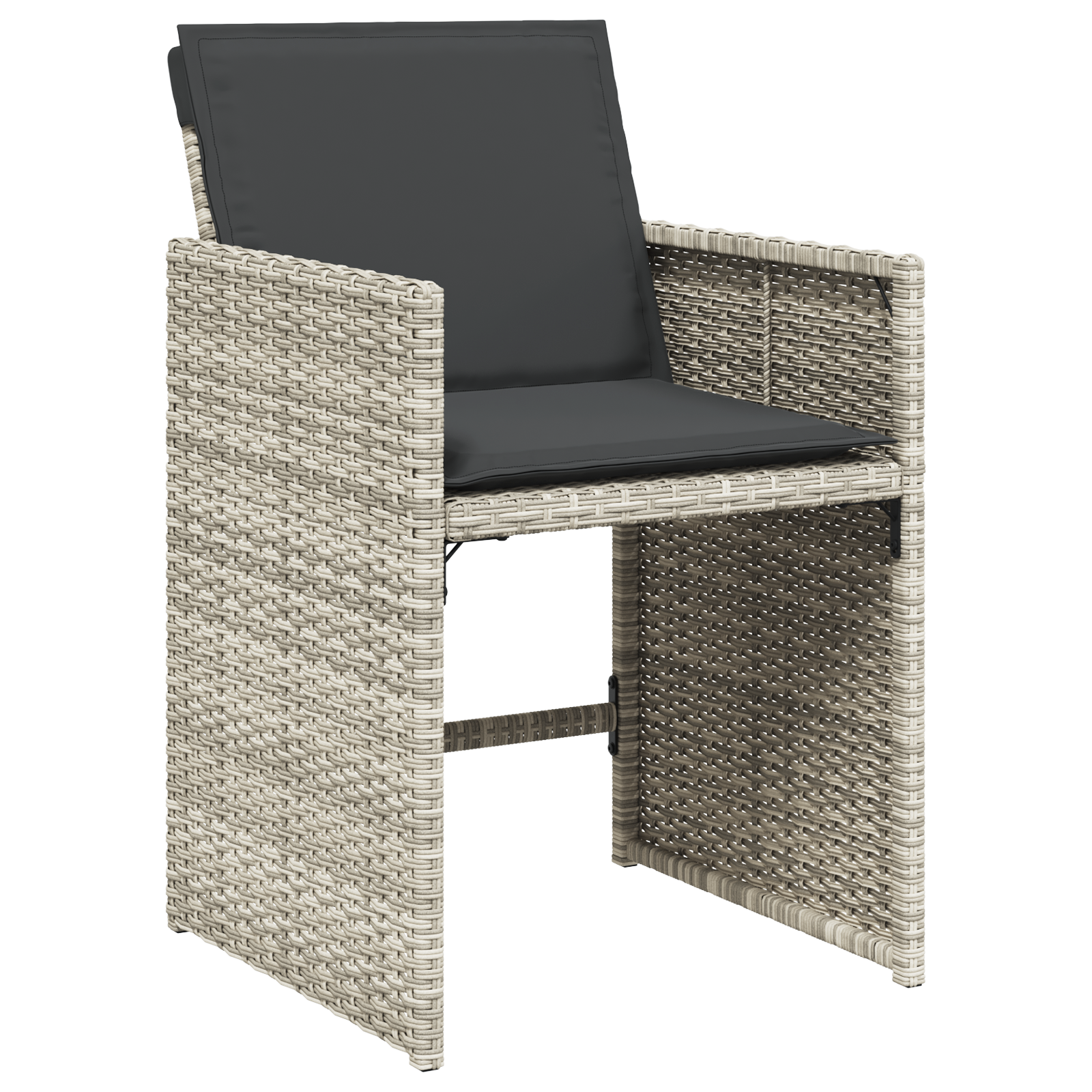 Set dining grădină 5 piese, perne gri deschis, ratan sintetic GartenMobel Dekor