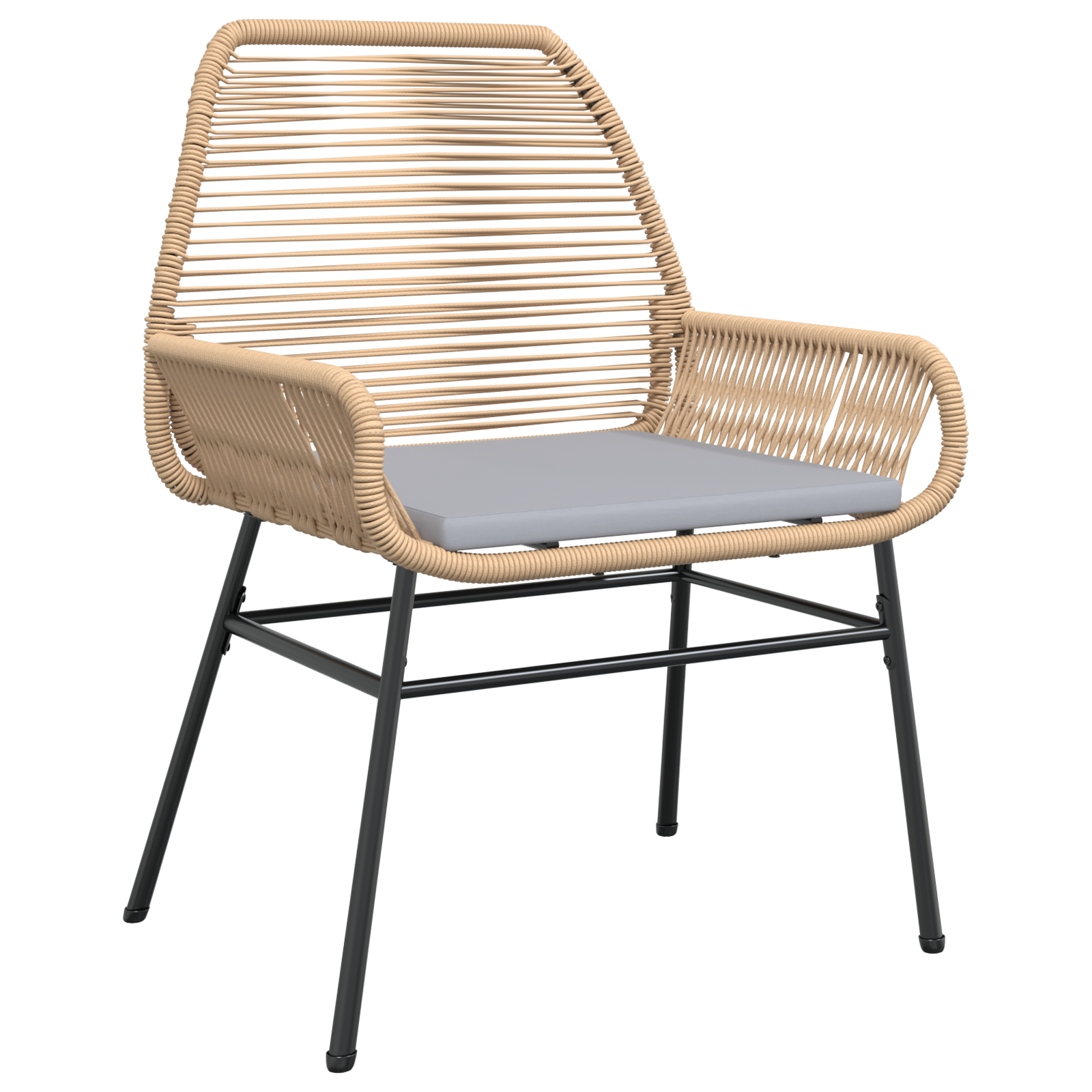 Set de Dining pentru Grădină cu Perne Maro Poliratan GartenMobel Dekor