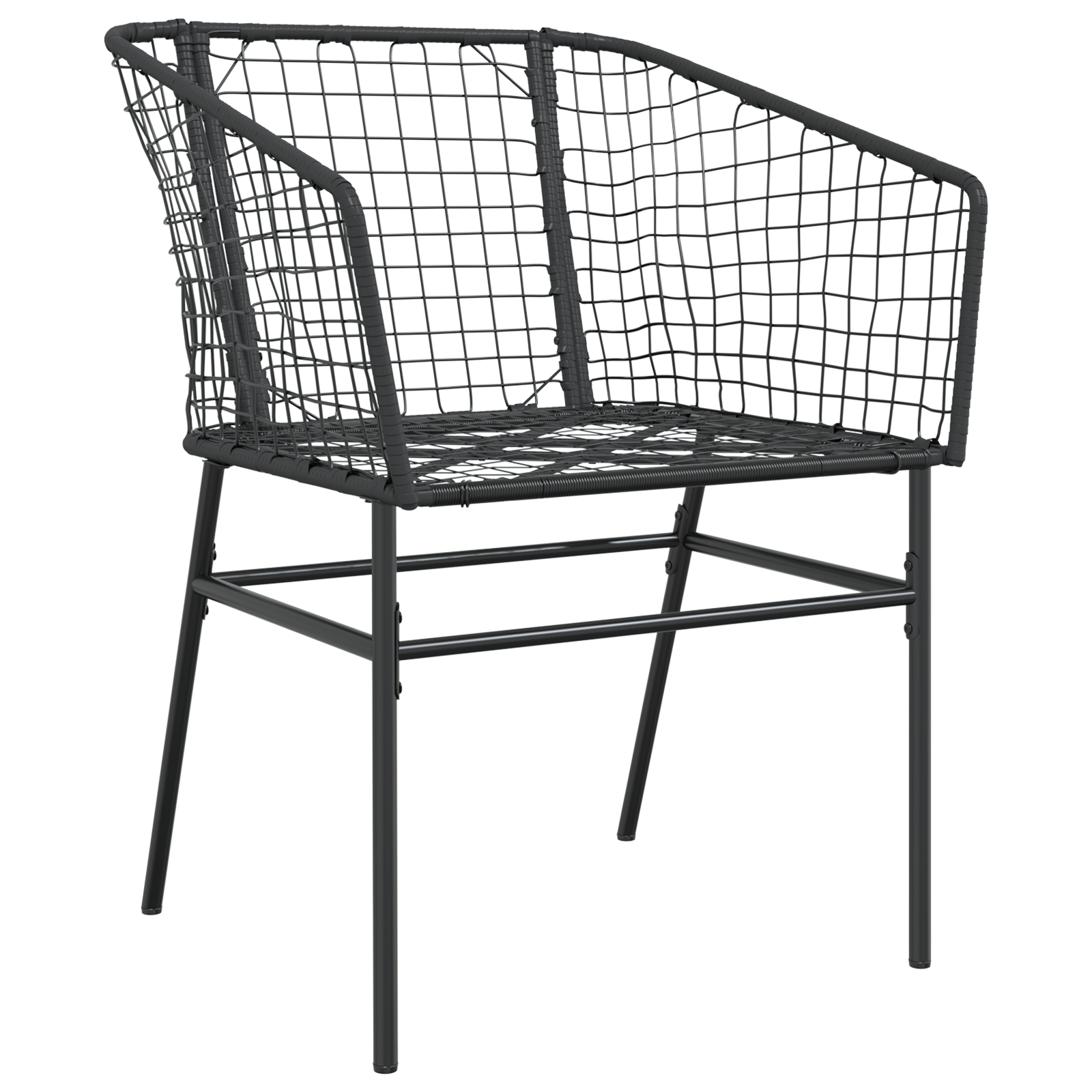 Set de dining pentru grădină 5 piese Poliratan negru GartenMobel Dekor