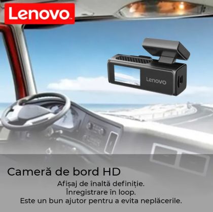 Camera DVR Lenovo S7 ecran 1.97 inch 4K fata si 1080 spate Wifi Starlight night vision carcasa metal CarStore Technology