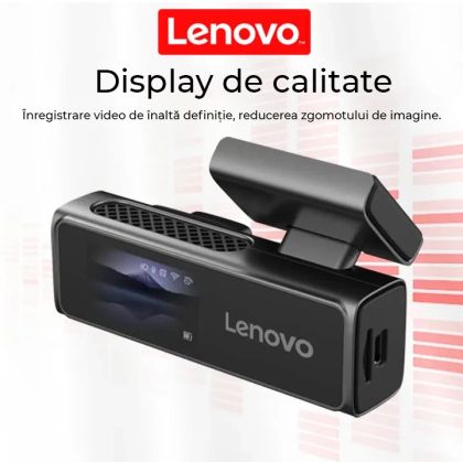 Camera DVR Lenovo S7 ecran 1.97 inch 4K fata si 1080 spate Wifi Starlight night vision carcasa metal CarStore Technology