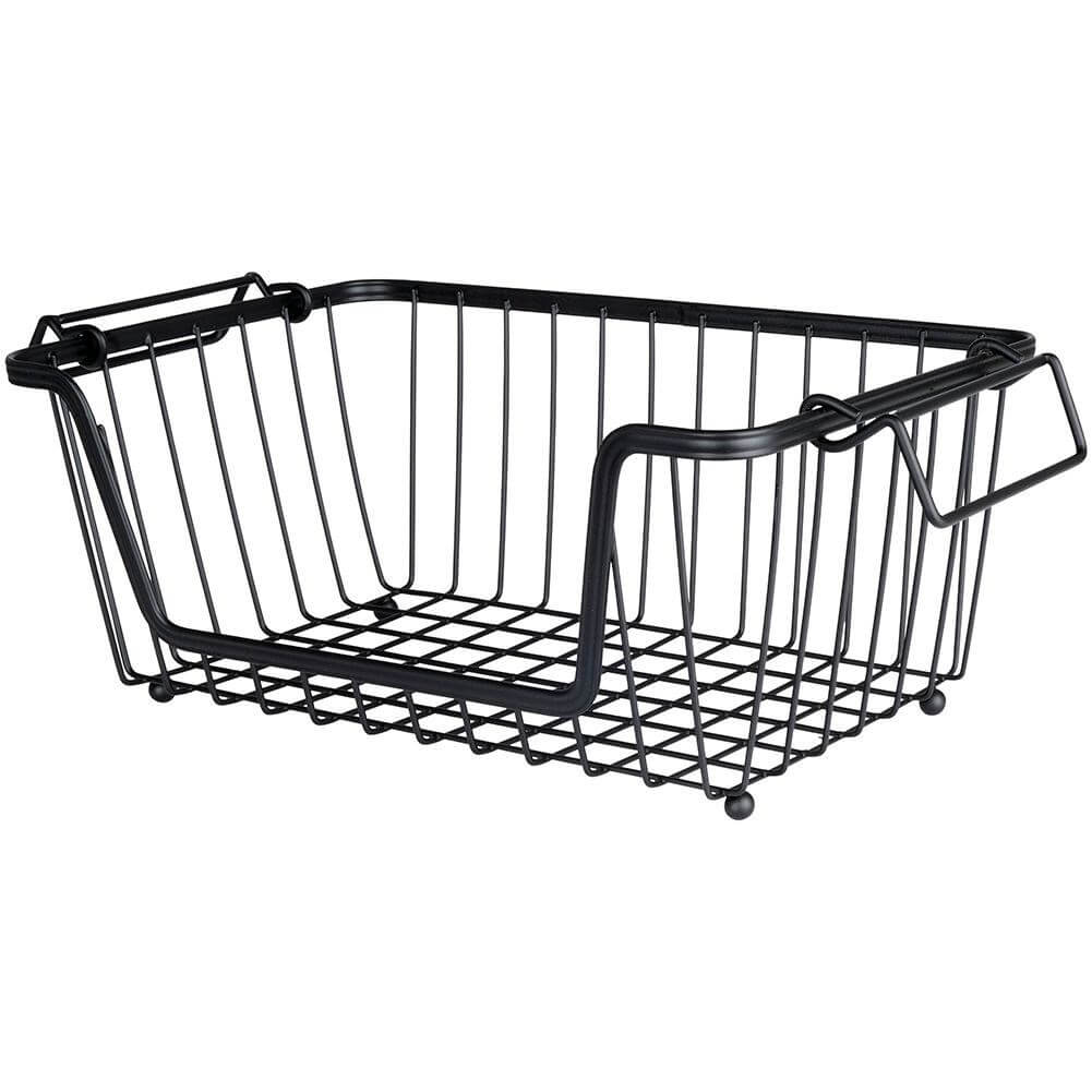 Coș pentru Fructe și Legume Metalic Negru 32x20x13,5cm Handy KitchenServ