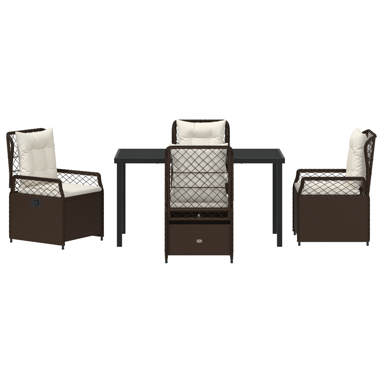 Set de Dining pentru Grădină de 5 Piese Maro Rattan Polimeric GartenMobel Dekor
