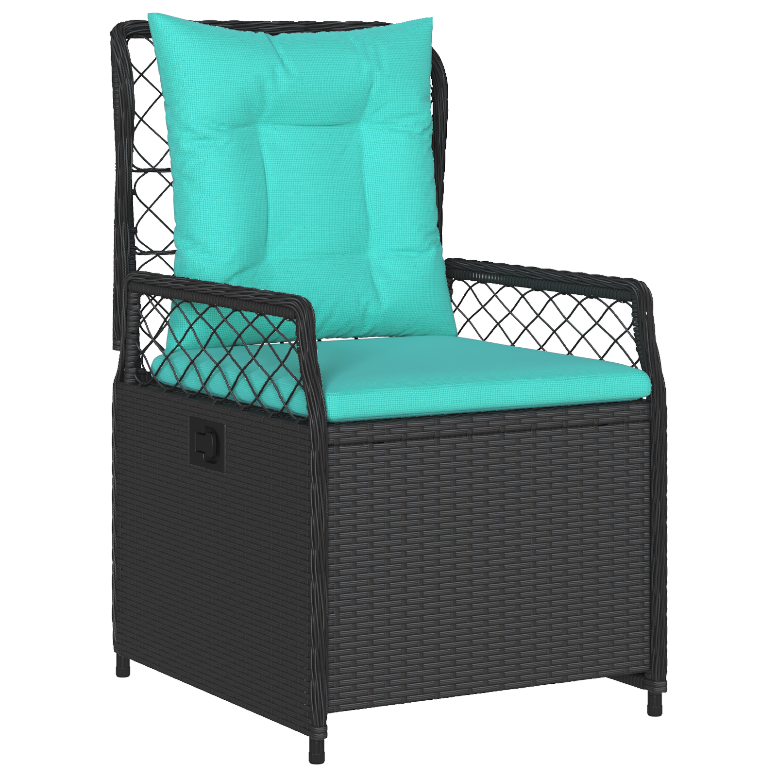 Set 5 piese masă grădină negru din ratan poli GartenMobel Dekor